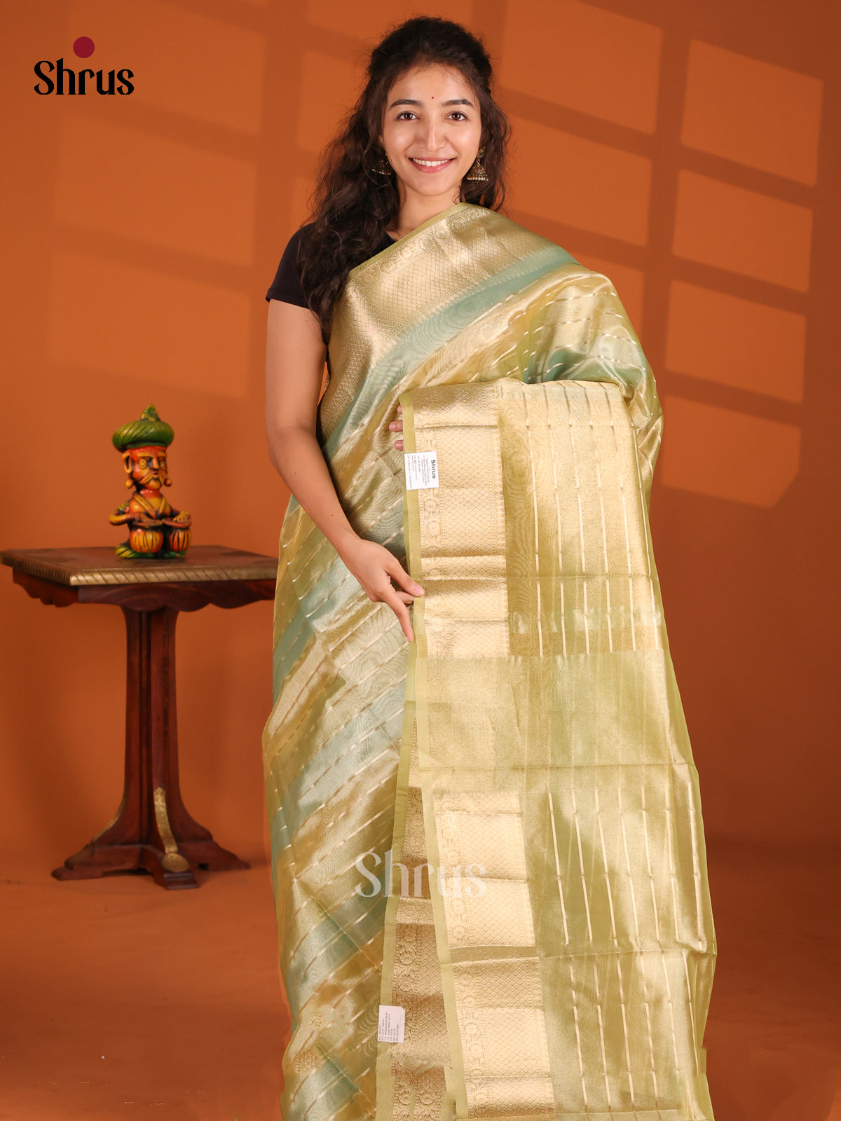 Shades of Green - North Silk Cotton Saree - Shop on Shrus.com