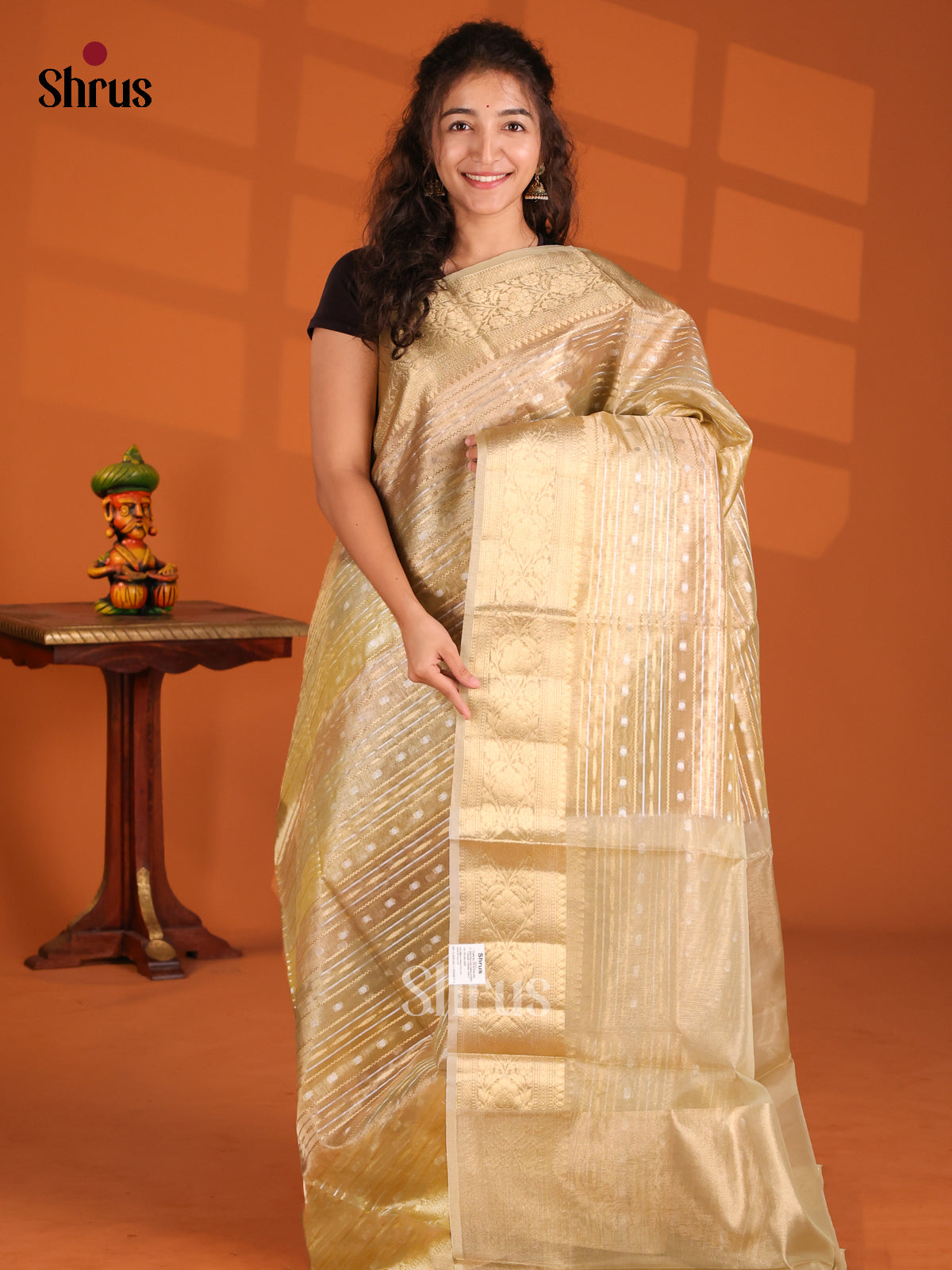 Elachi Green- North Silk Cotton Saree - Shop on Shrus.com