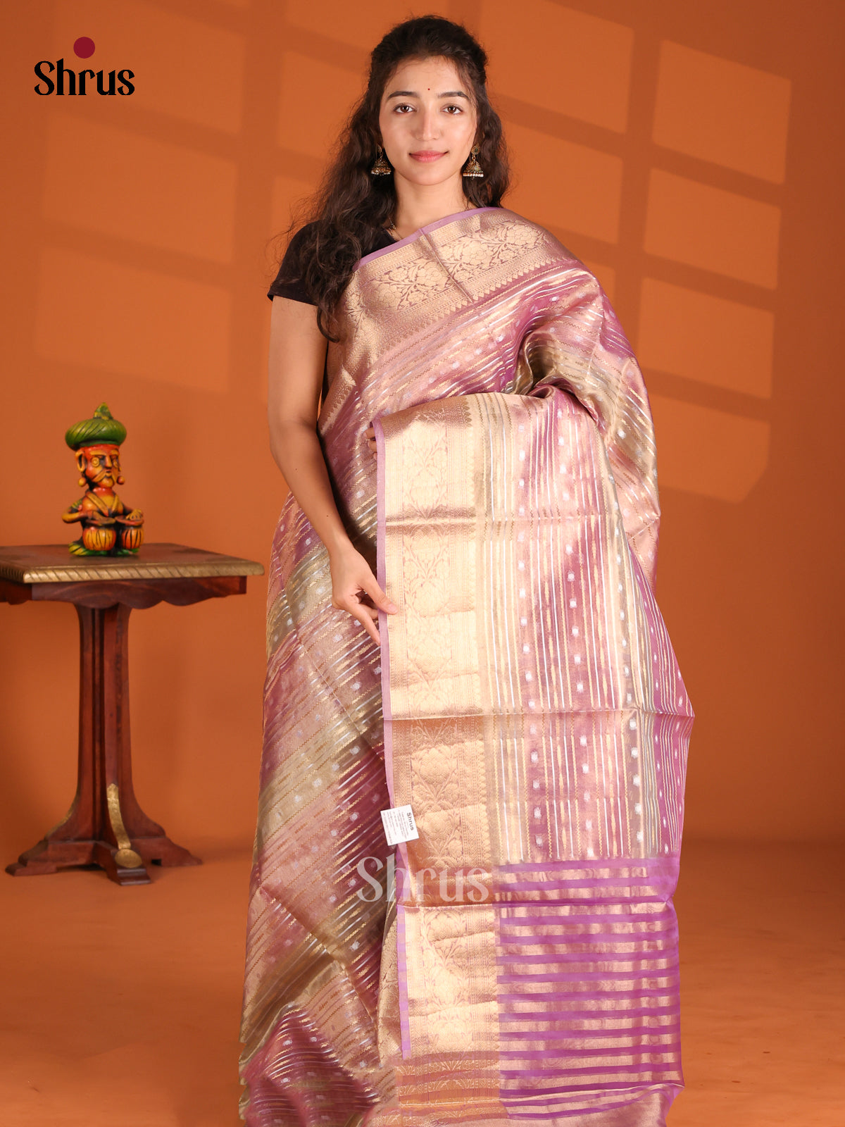 Lavender - North Silk Cotton Saree - Shop on Shrus.com