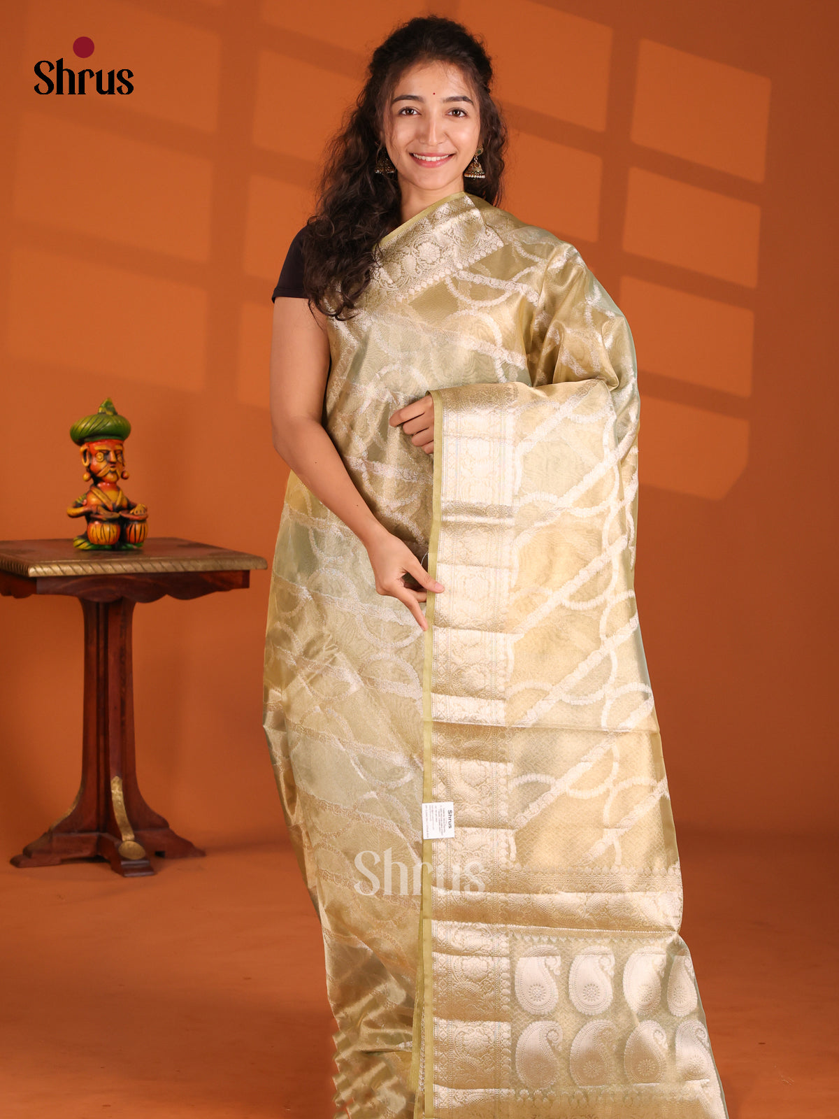Elachi Green - North Silk Cotton Saree - Shop on Shrus.com