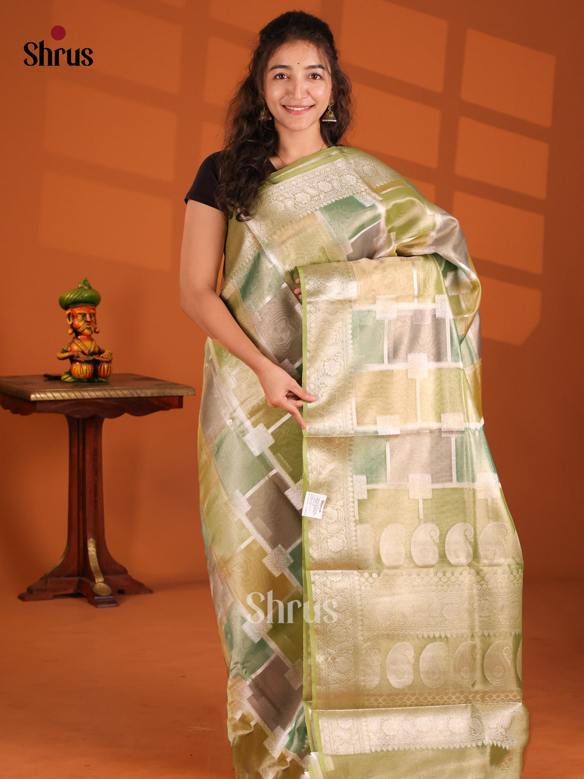 Green - North Silk Cotton Saree - Shop on Shrus.com
