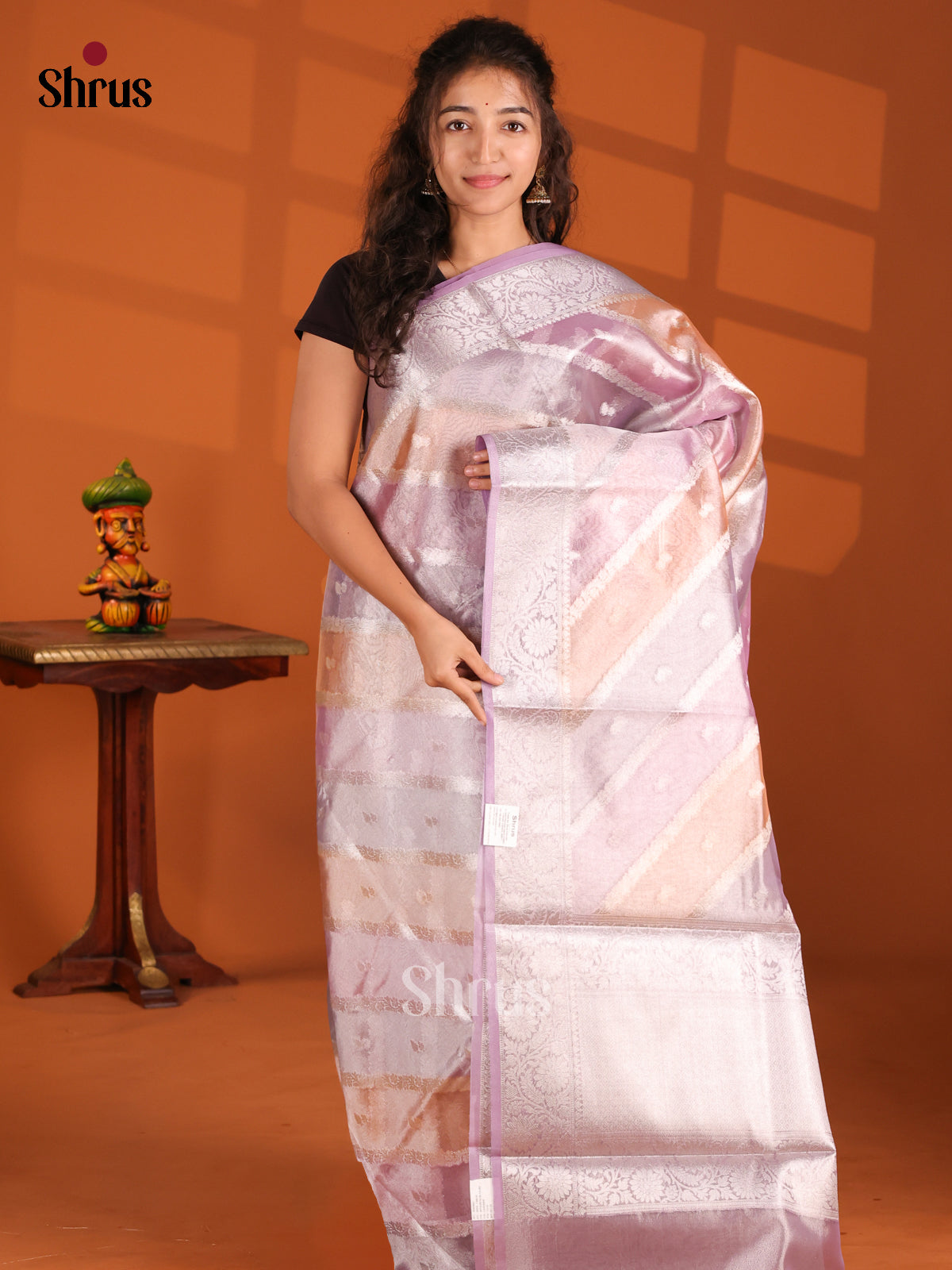 Lavender & Grey - North Silk Cotton Saree - Shop on Shrus.com