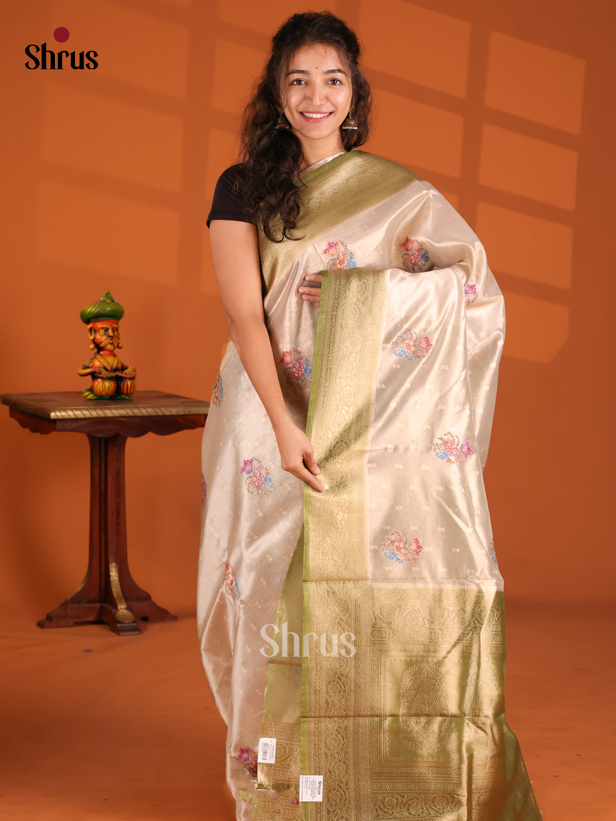 DFS04430- Tissue Saree - Shop on Shrus.com