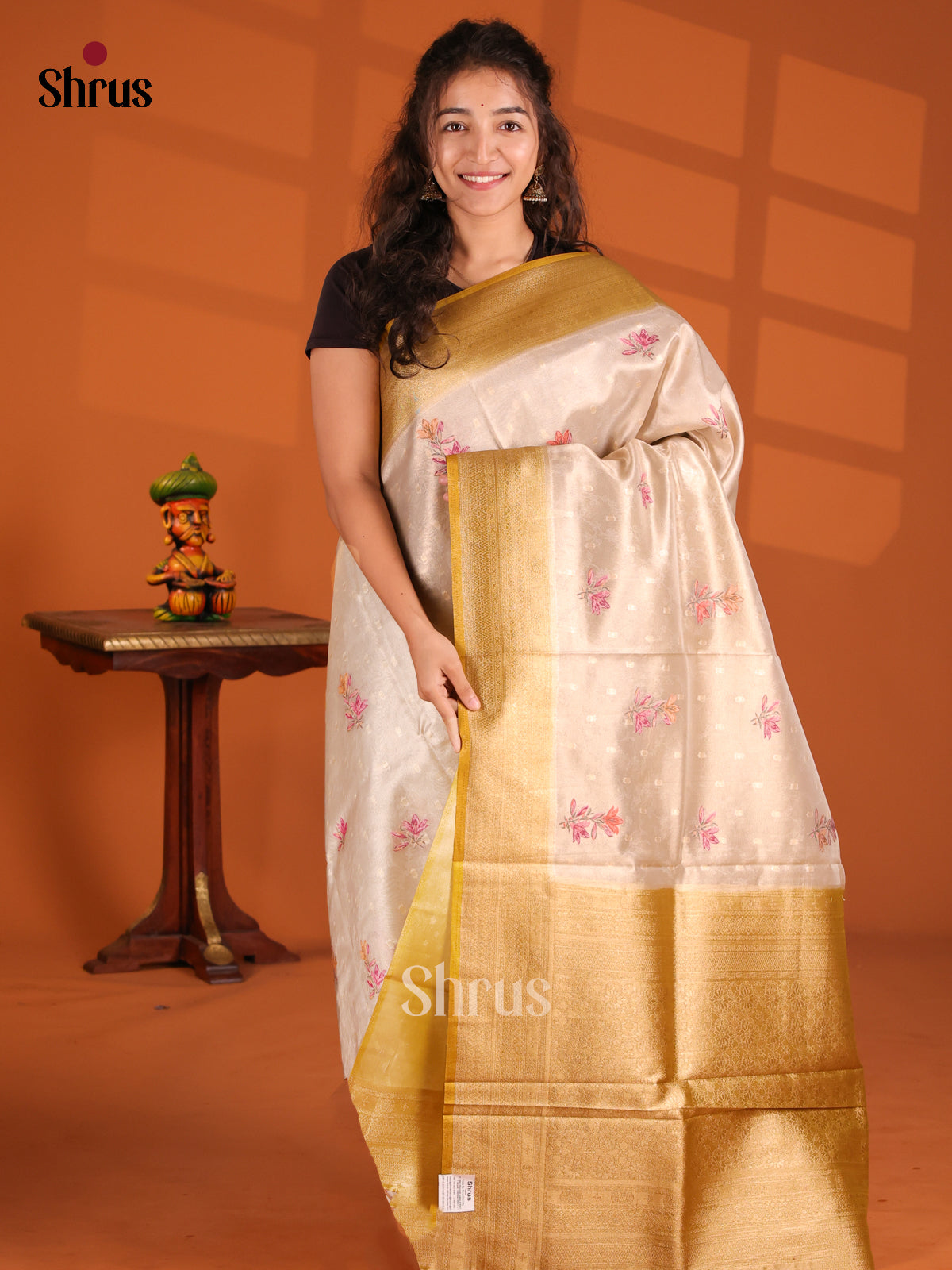 DFS04432- Tissue Saree - Shop on Shrus.com
