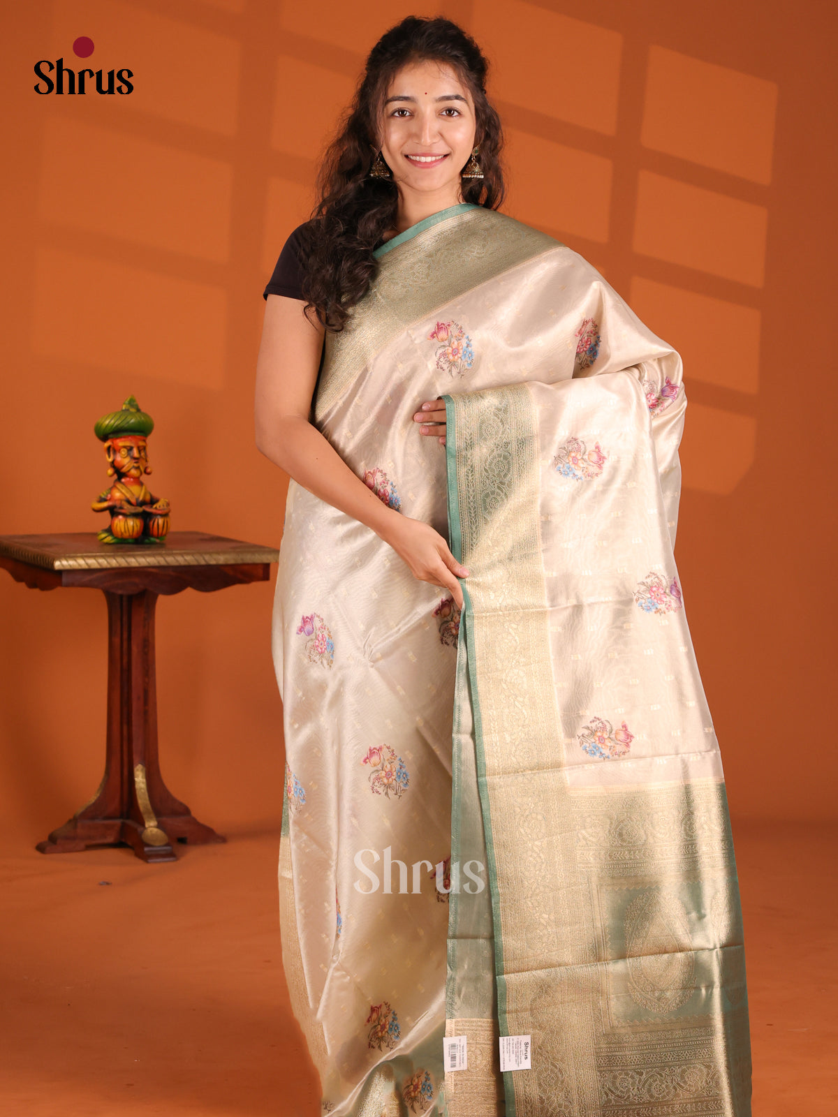 DFS04433- Tissue Saree - Shop on Shrus.com