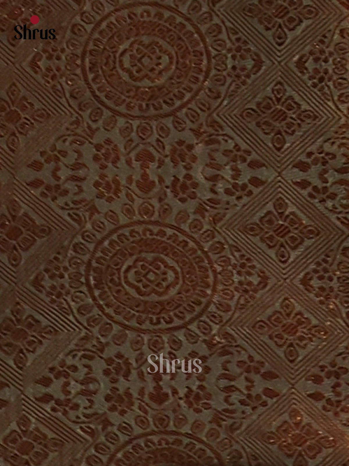 Cream & Green - Semi Linen printed Saree - Shop on Shrus.com