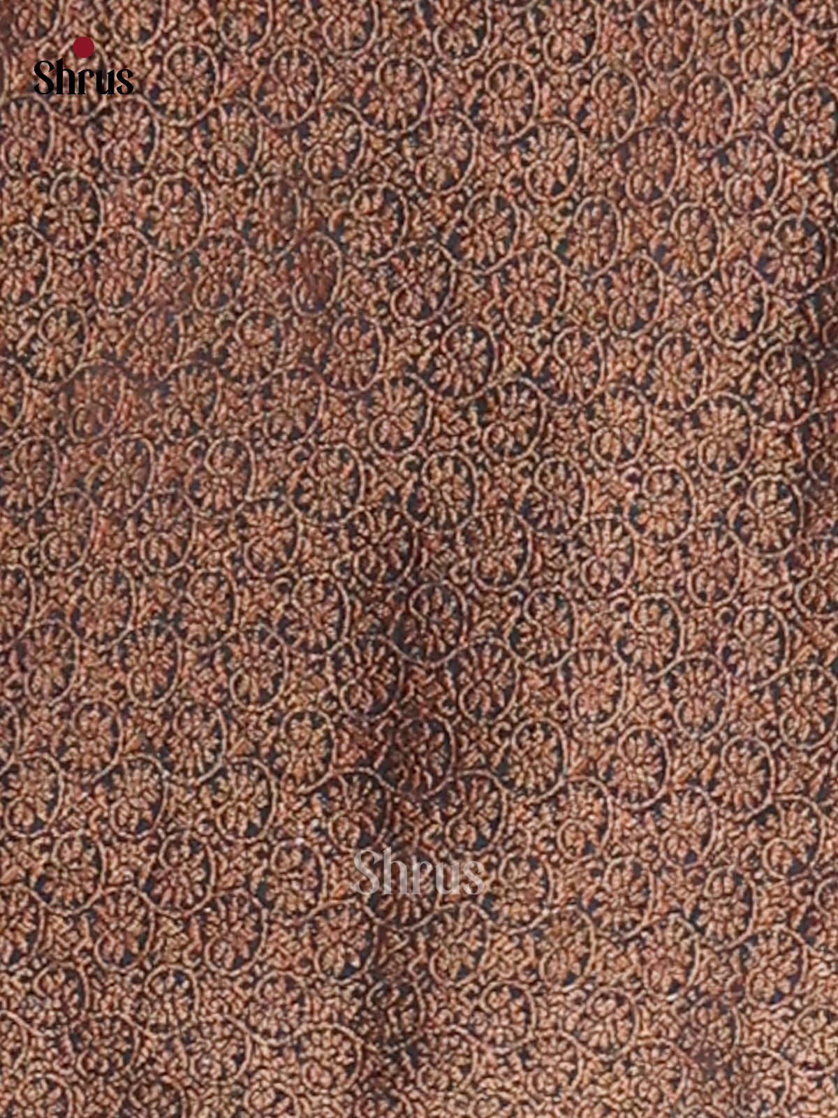 Blue - Semi Linen printed Saree - Shop on Shrus.com