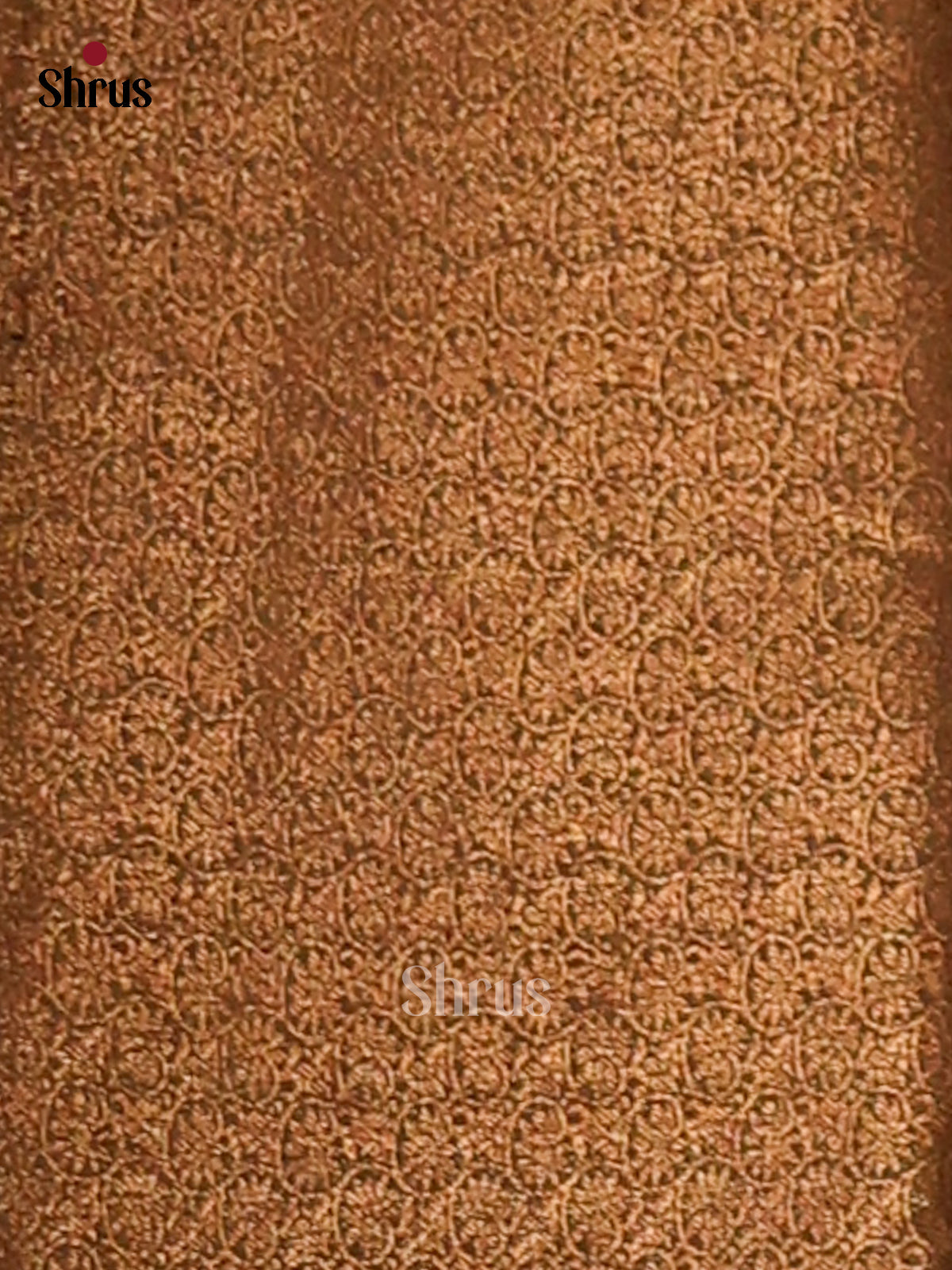 Brown & Green - Semi Linen printed Saree - Shop on Shrus.com