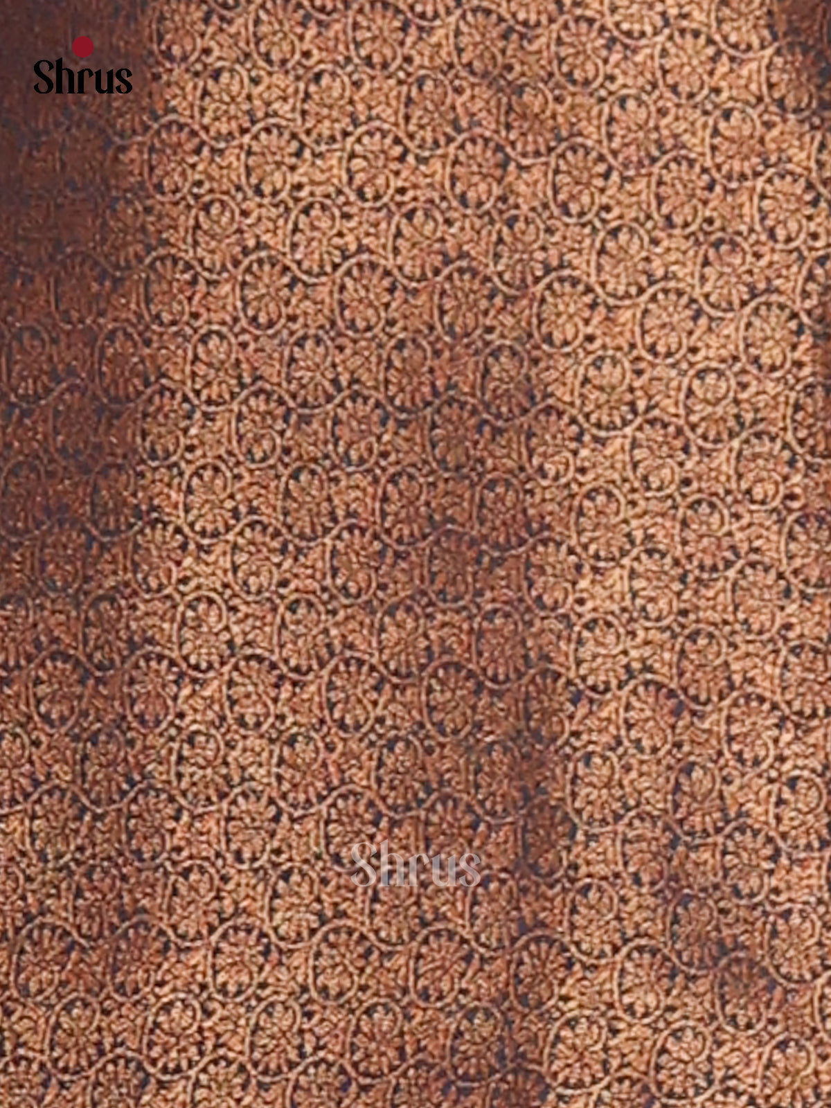 Blue - Semi Linen print Saree - Shop on Shrus.com