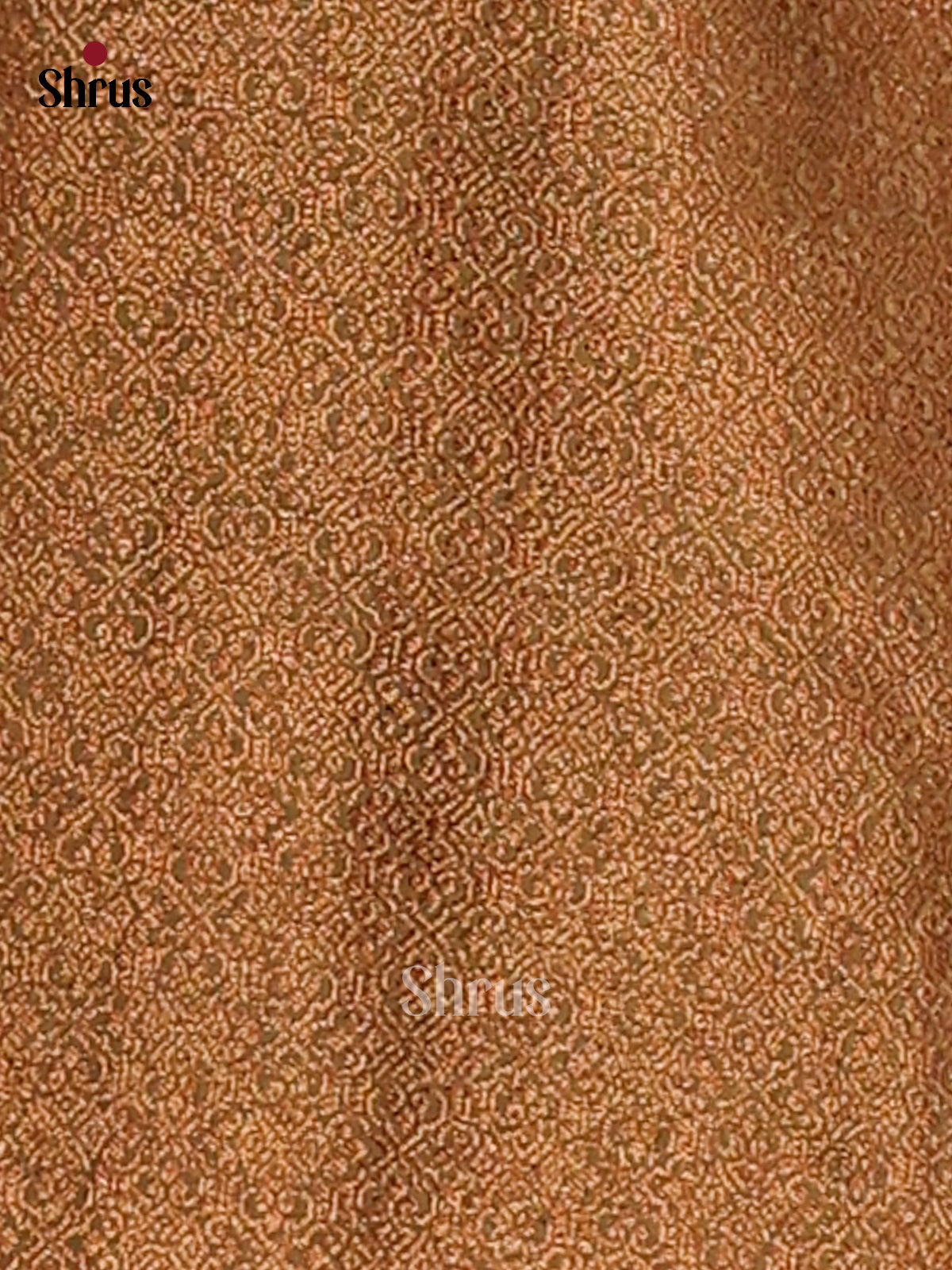 Green & Orange - Semi Linen print Saree - Shop on Shrus.com