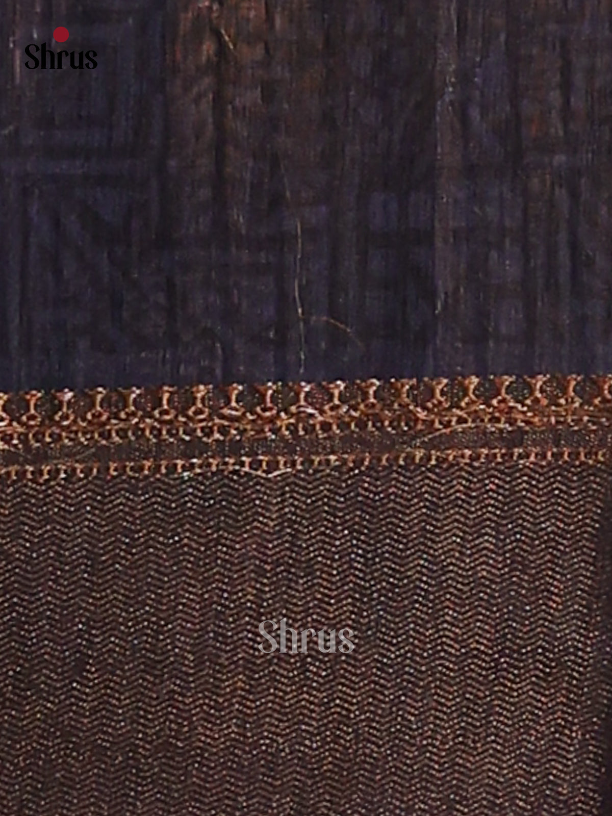 Blue -Semi Linen print Saree - Shop on Shrus.com