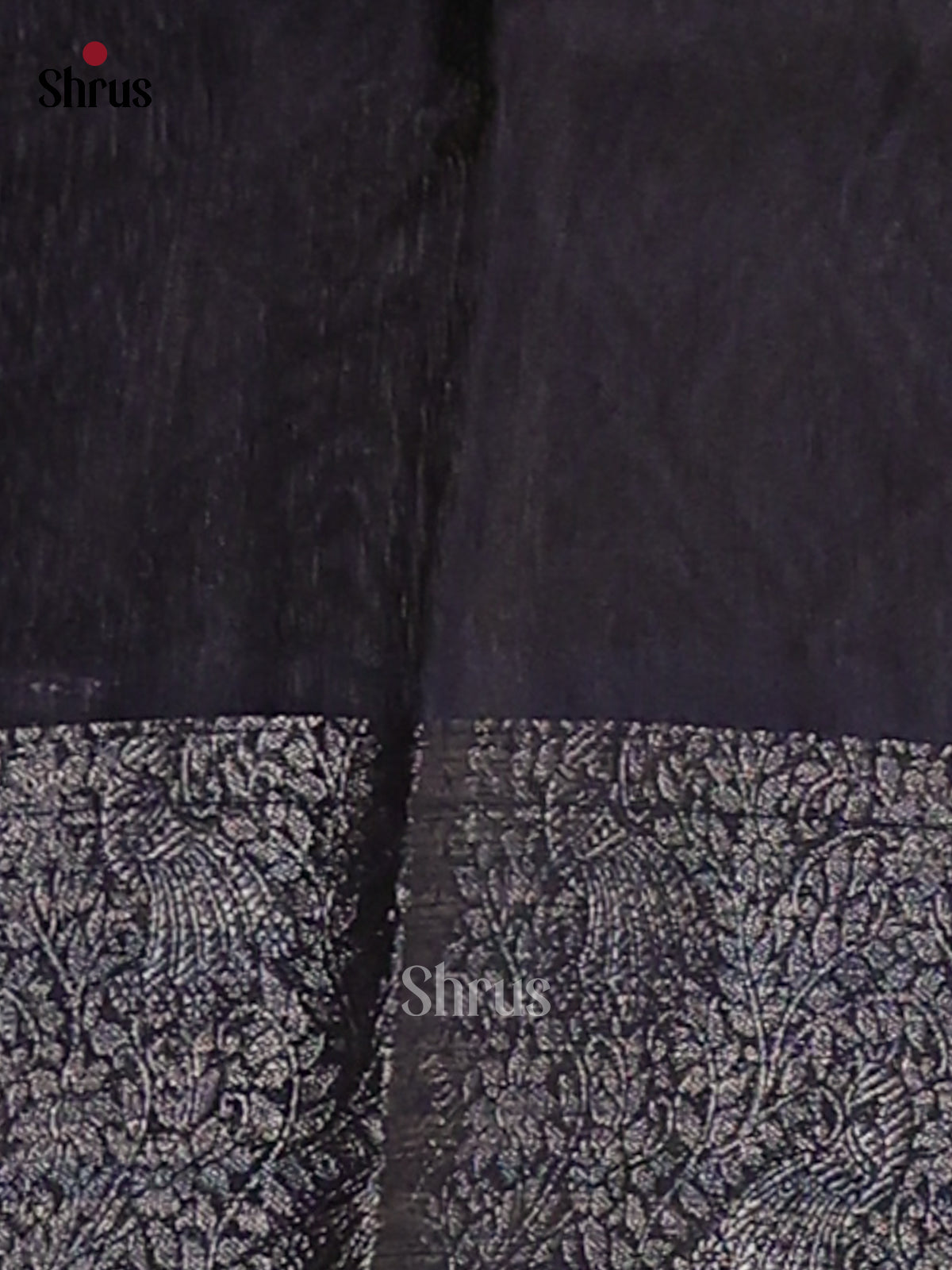 Black - Semi Linen print Saree - Shop on Shrus.com