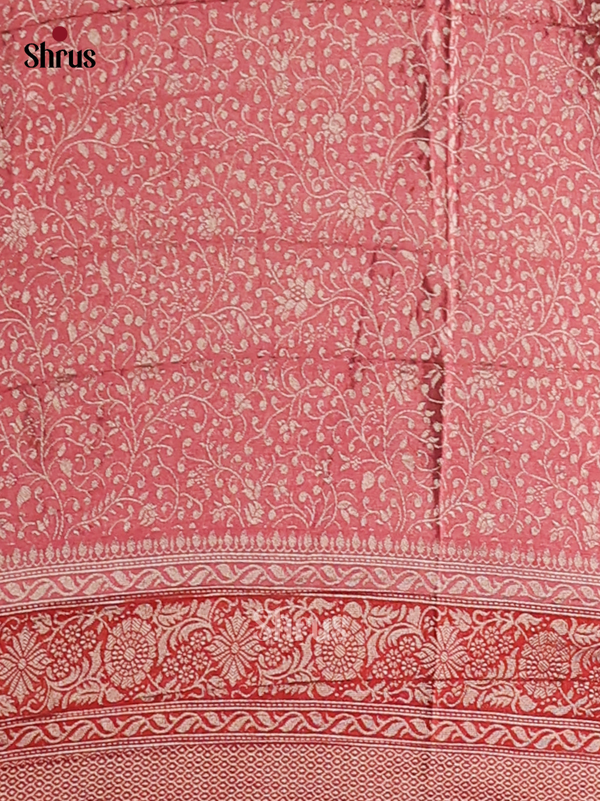 Pink & Red - Semi Georgette saree - Shop on Shrus.com