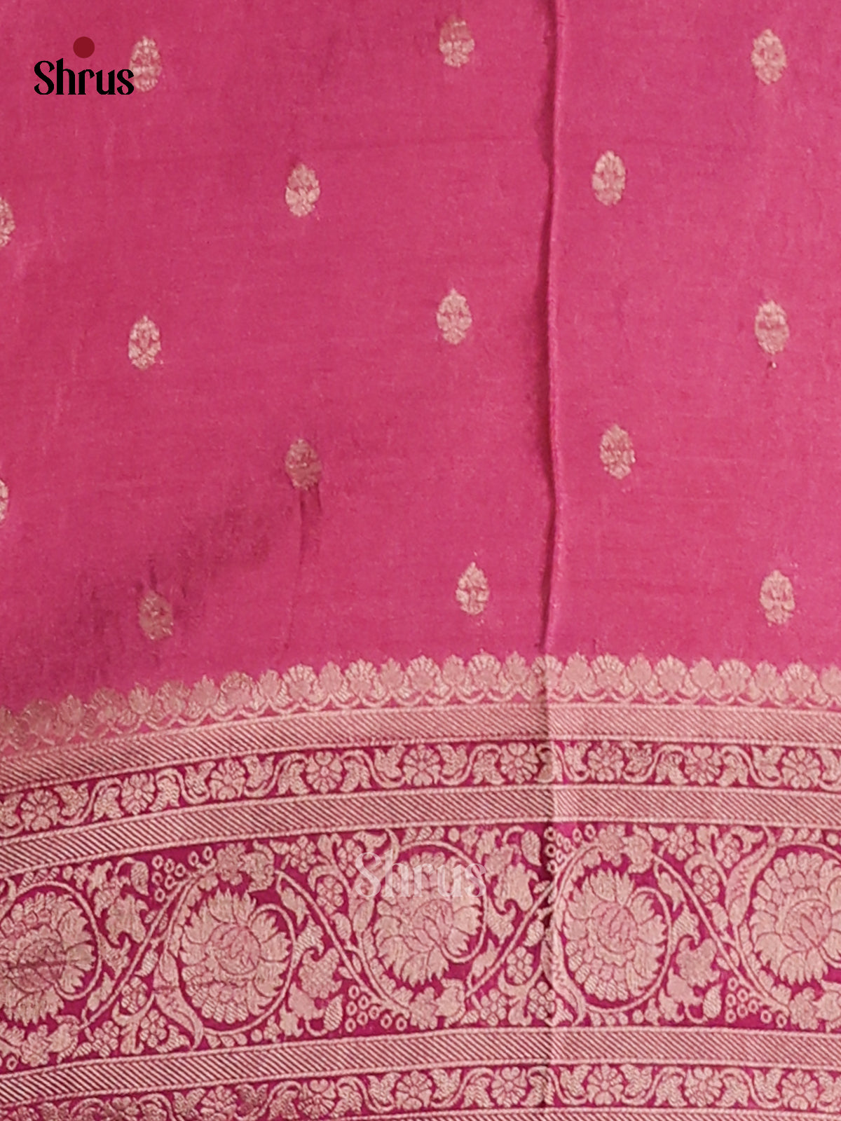 Pink & Red- Semi Georgette saree - Shop on Shrus.com