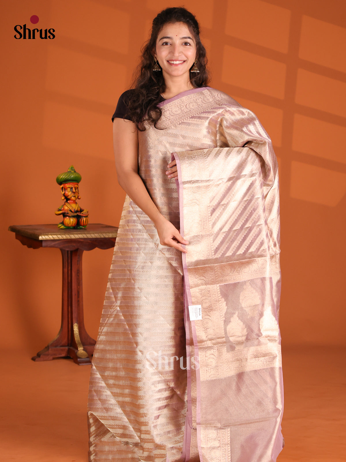 Lavender - Bamboo silk Saree - Shop on Shrus.com