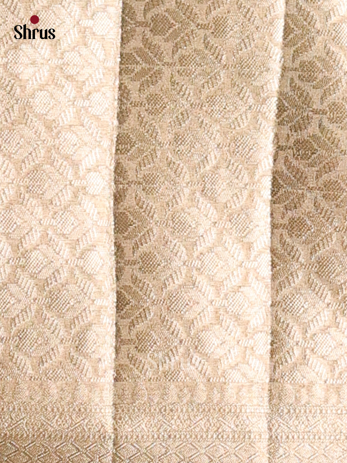 Cream - Bamboo silk Saree - Shop on Shrus.com