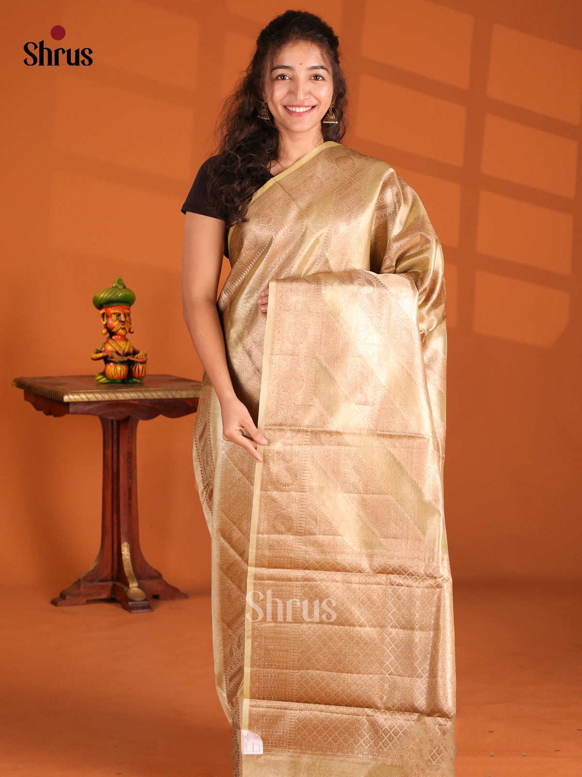Elachi Green- Bamboo silk Saree - Shop on Shrus.com