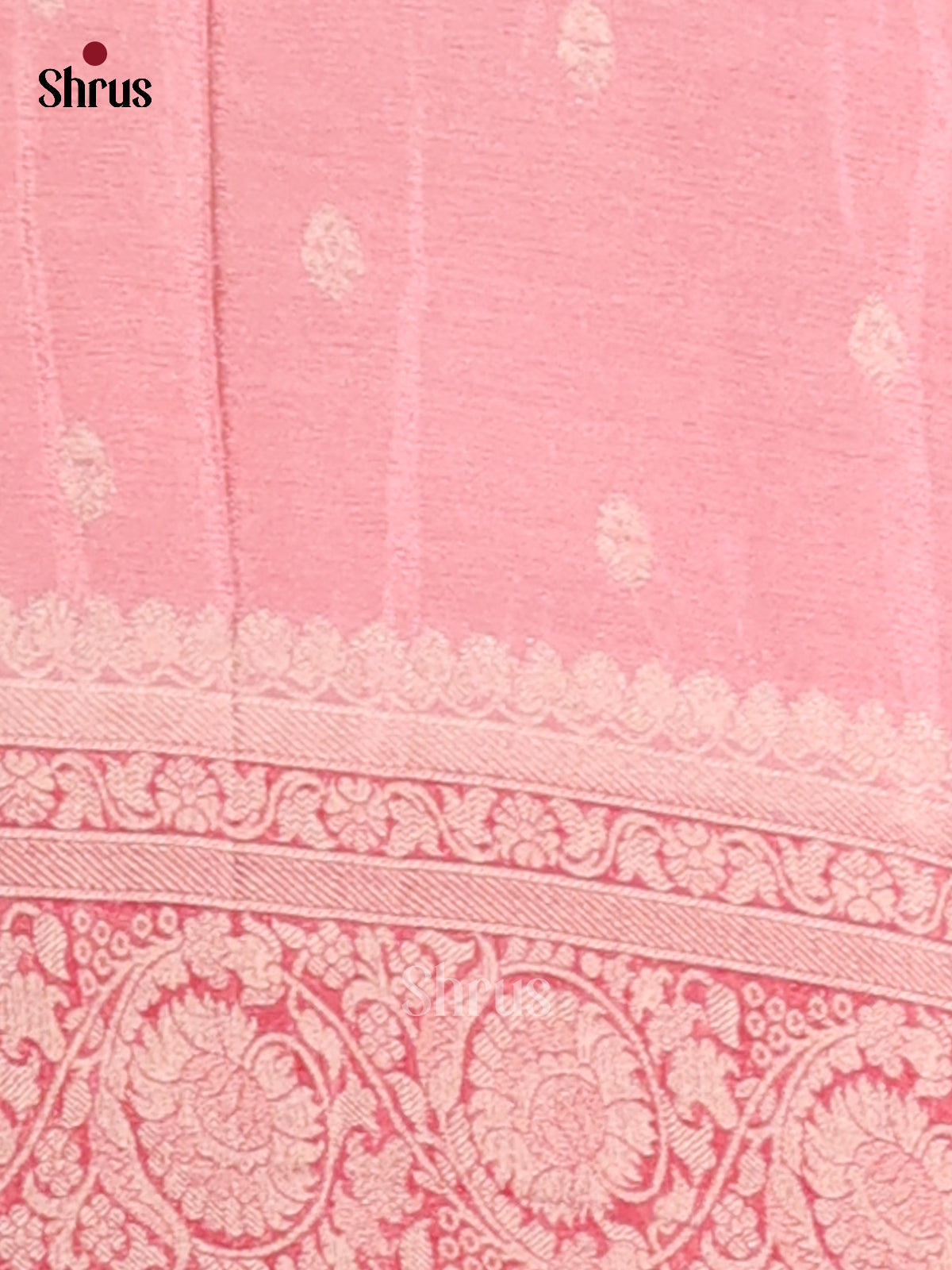 Pink - Semi Georgette Saree - Shop on Shrus.com