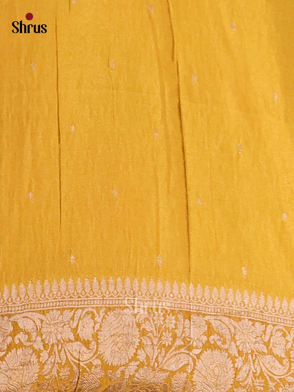 Mustard - Semi Georgette saree - Shop on Shrus.com