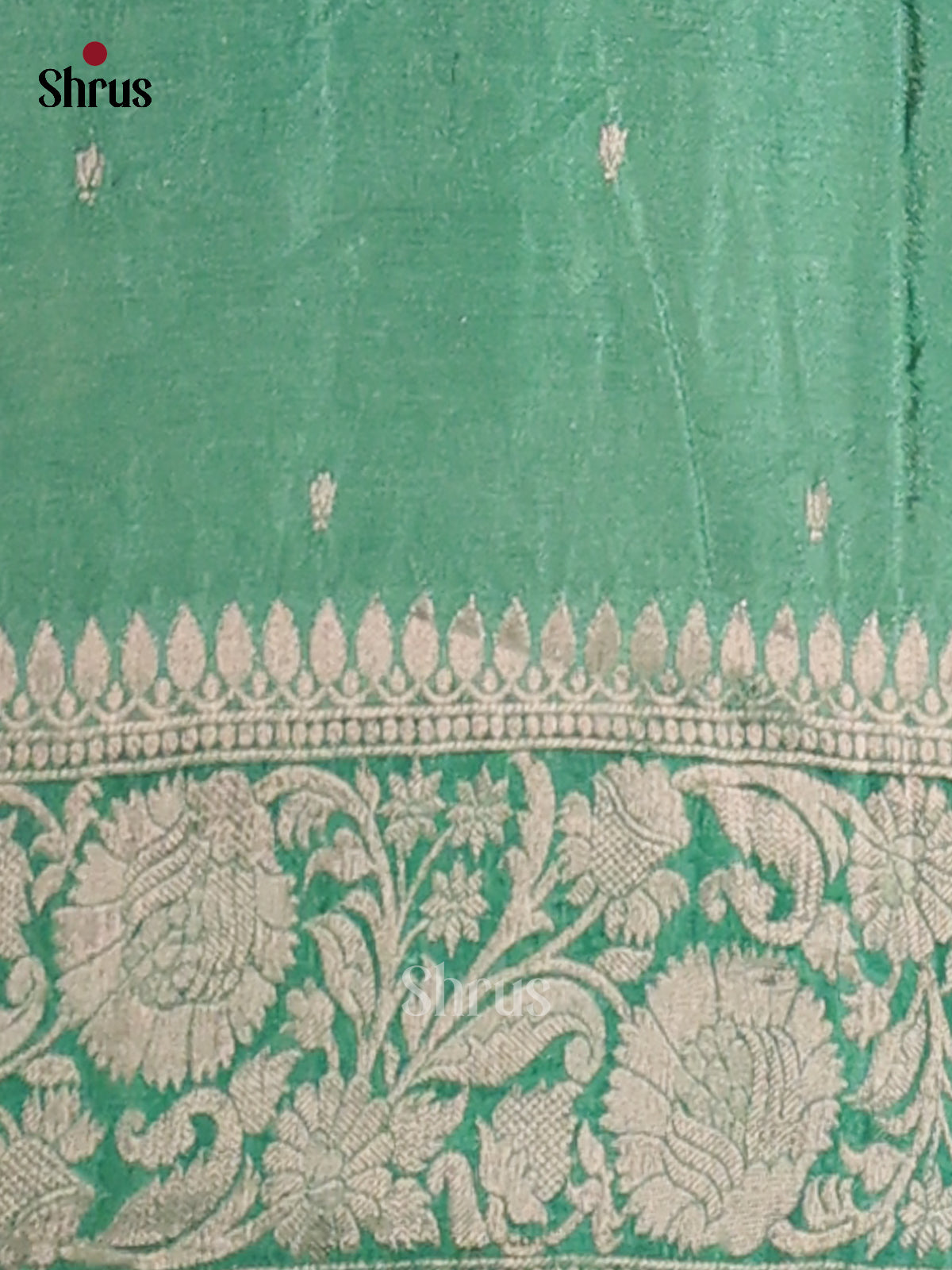 Green - Semi Georgette Saree - Shop on Shrus.com