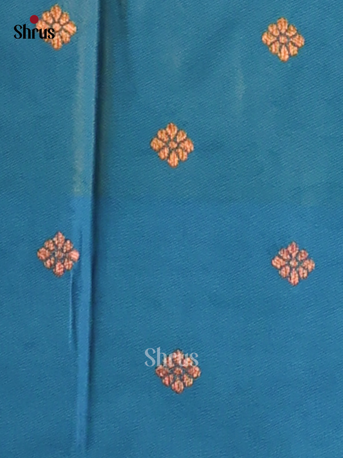Light Green & Blue - Semi Softsilk Saree - Shop on Shrus.com