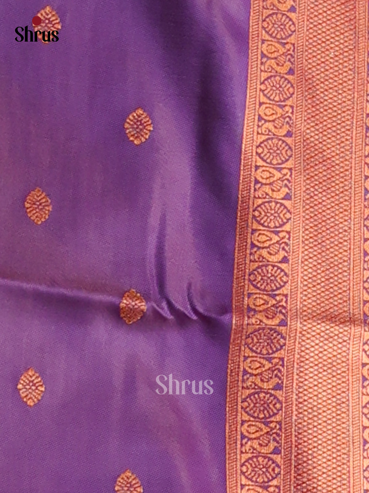 Orange & Purple- Semi Softsilk Saree - Shop on Shrus.com