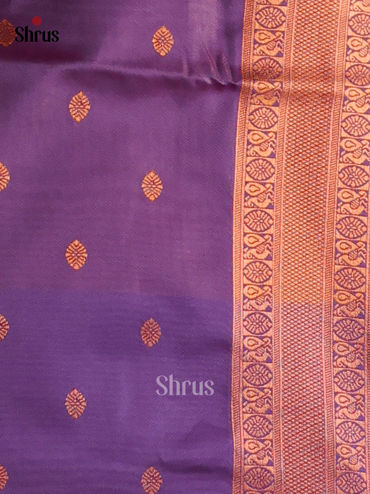 Orange & Purple- Semi Softsilk Saree - Shop on Shrus.com