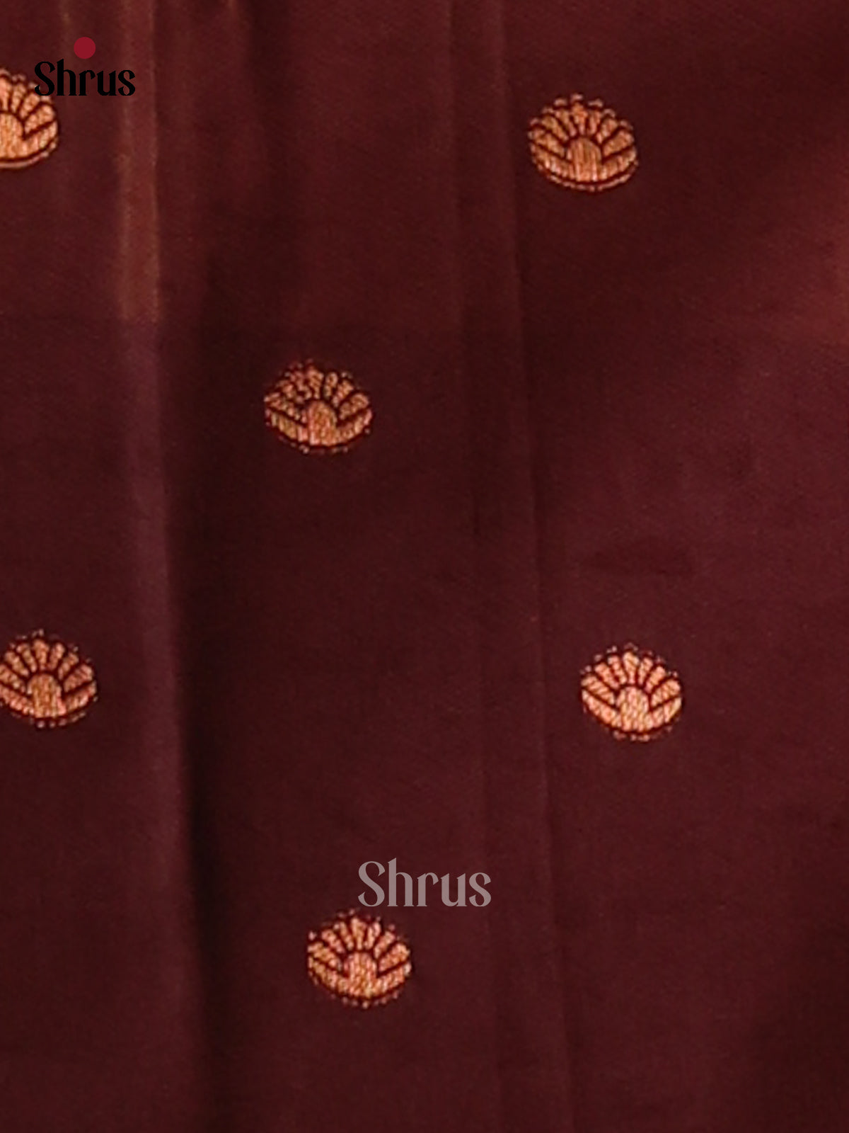 Orange & Brown - Semi Softsilk Saree - Shop on Shrus.com
