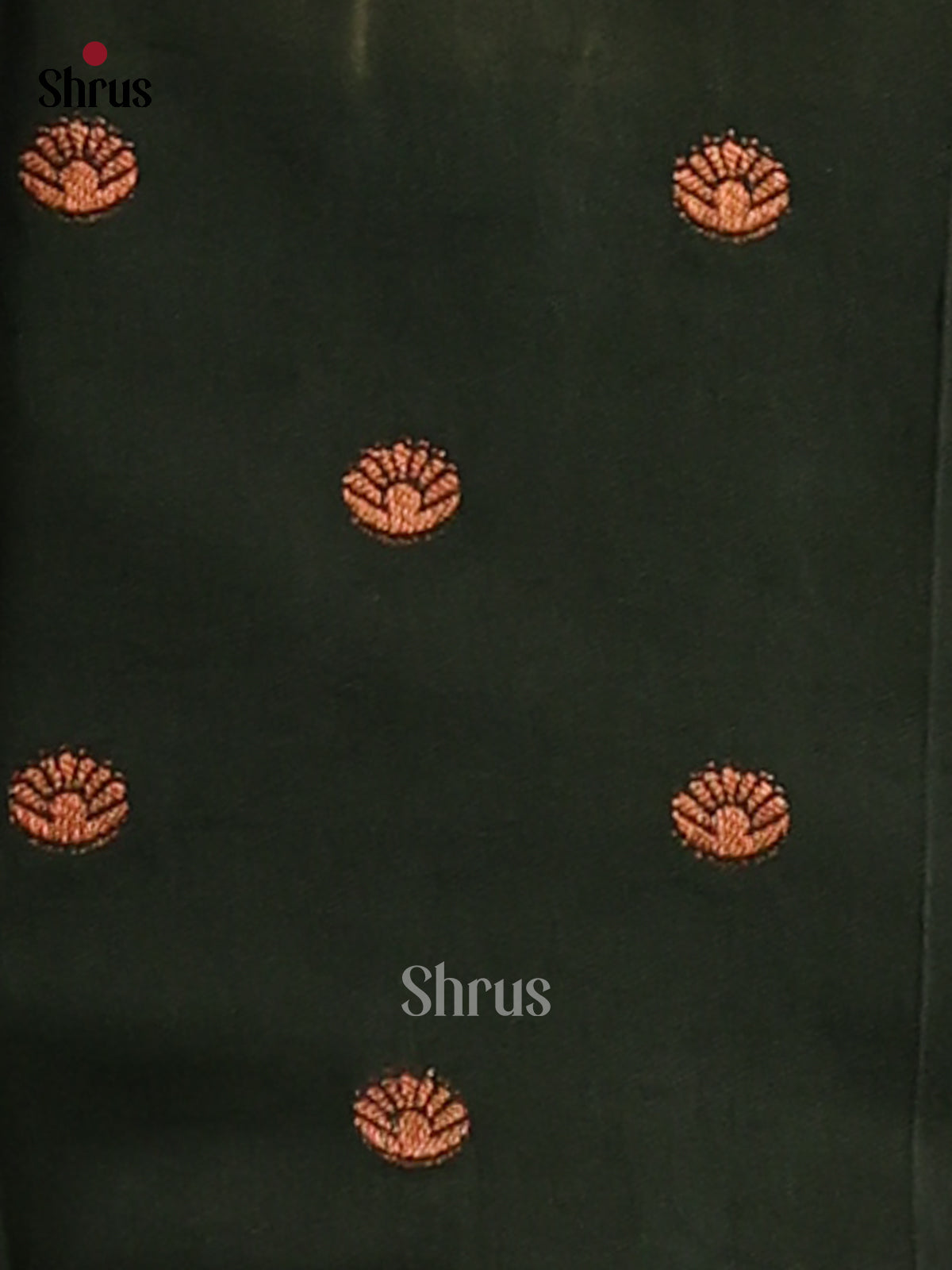 Mehandi Green & Green - Semi Softsilk Saree - Shop on Shrus.com