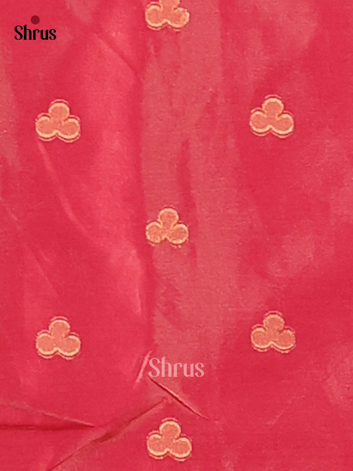 Red - Semi Softsilk Saree - Shop on Shrus.com