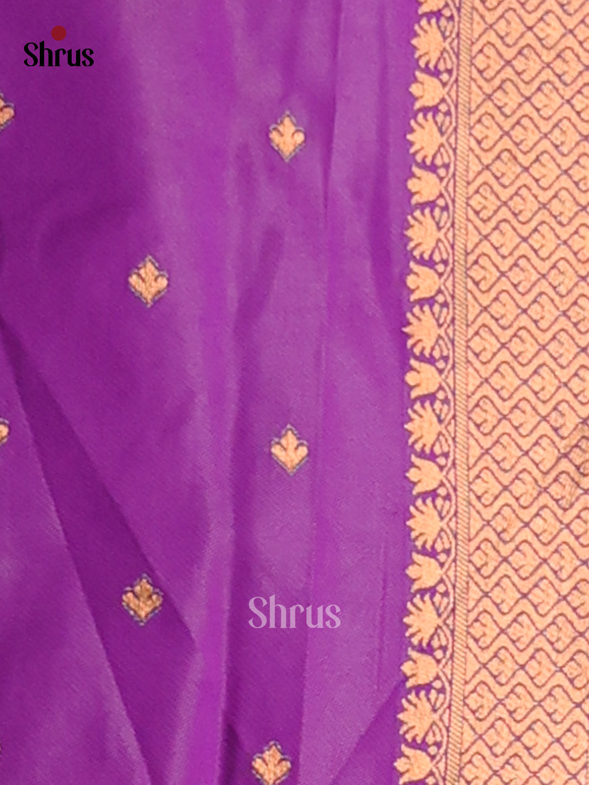 Green & Purple - Semi Softsilk saree - Shop on Shrus.com