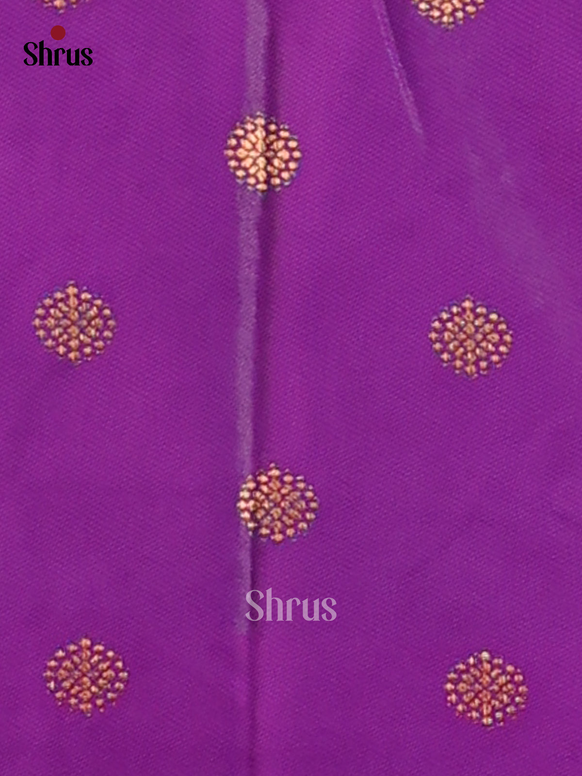 Blue & Purple - Semi Softsilk Saree - Shop on Shrus.com