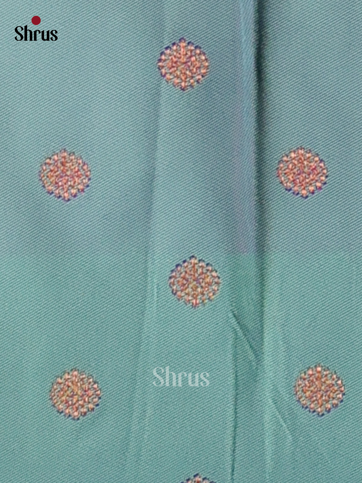 Purple & Aqua Green - Semi Softsilk Saree - Shop on Shrus.com