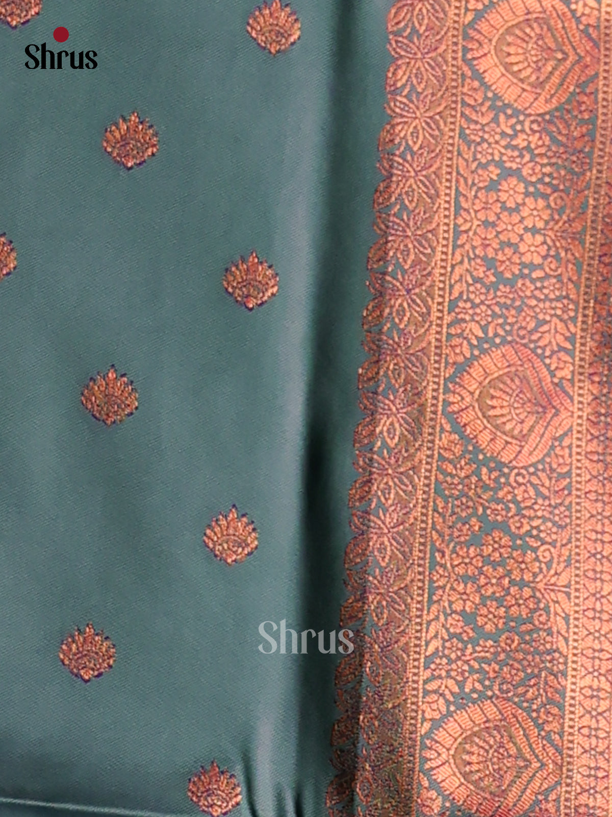 Purple & Green - Semi Softsilk Saree - Shop on Shrus.com