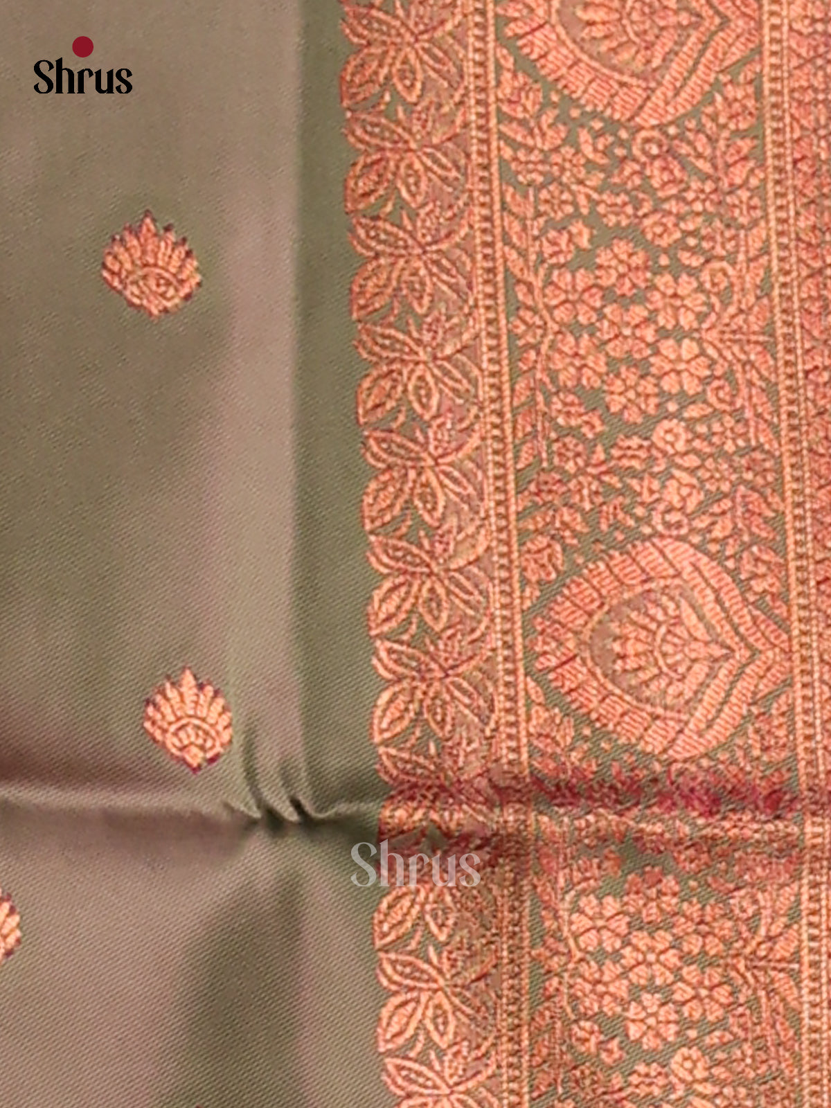 Majenta Pink & Green - Semi Softsilk Saree - Shop on Shrus.com