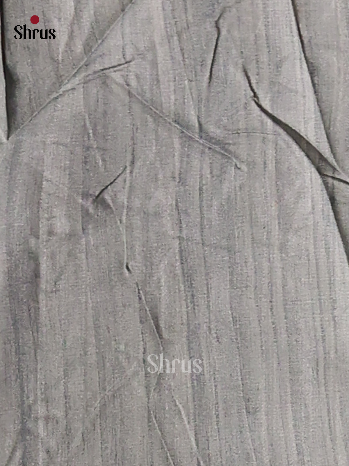 Grey & Cream- Printed Madhubani Saree - Shop on Shrus.com