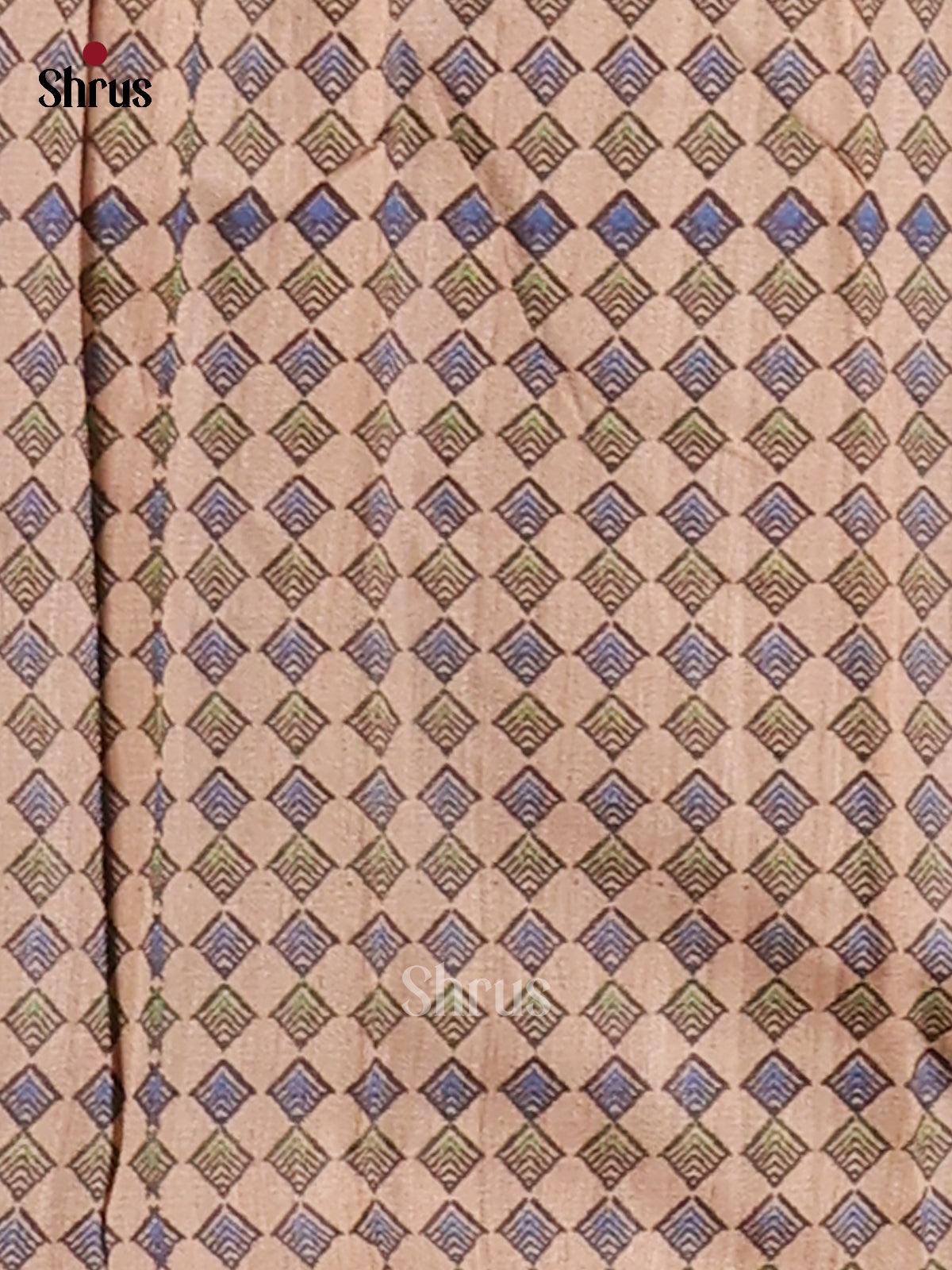 Grey Green & Cream - Printed Madhubani Saree - Shop on Shrus.com