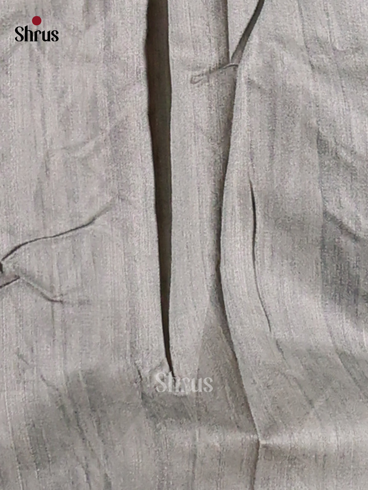 Grey & Cream- Printed Madhubani Saree - Shop on Shrus.com