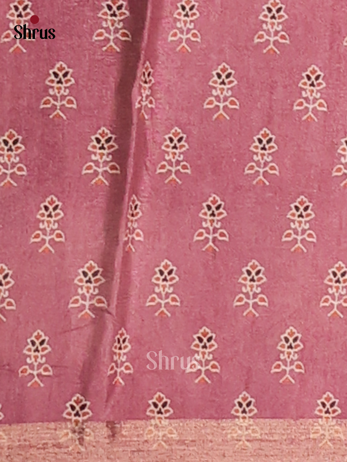 Pink- Semi Matka Saree - Shop on Shrus.com