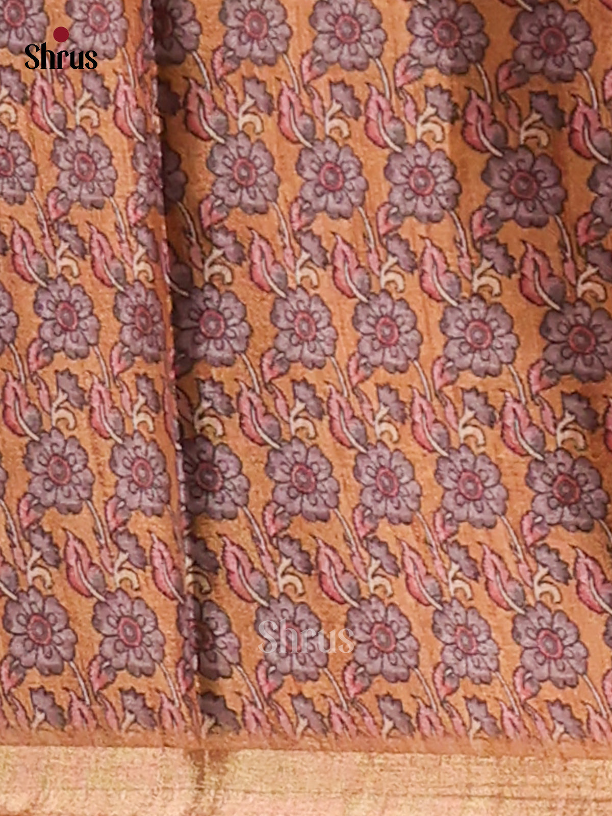 Brown - Semi Matka Saree - Shop on Shrus.com