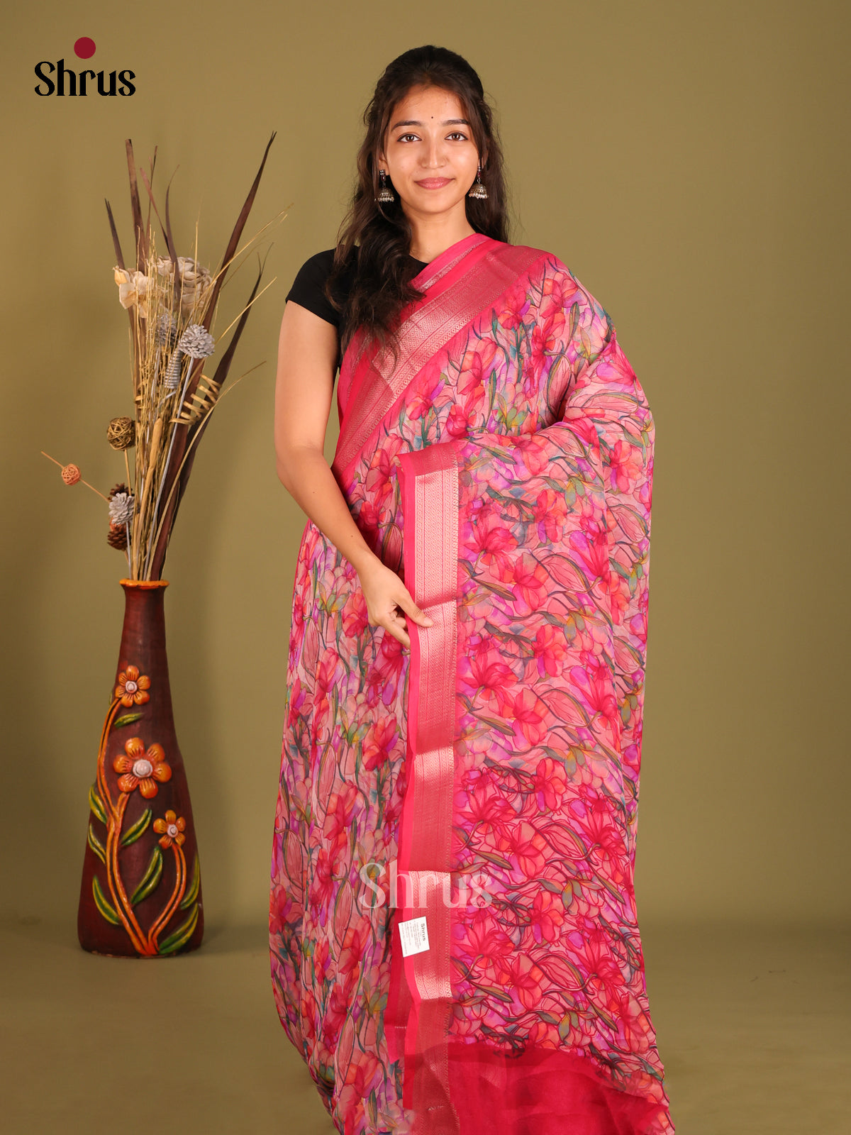 DFS05187 - Semi GeorgetteSaree - Shop on Shrus.com