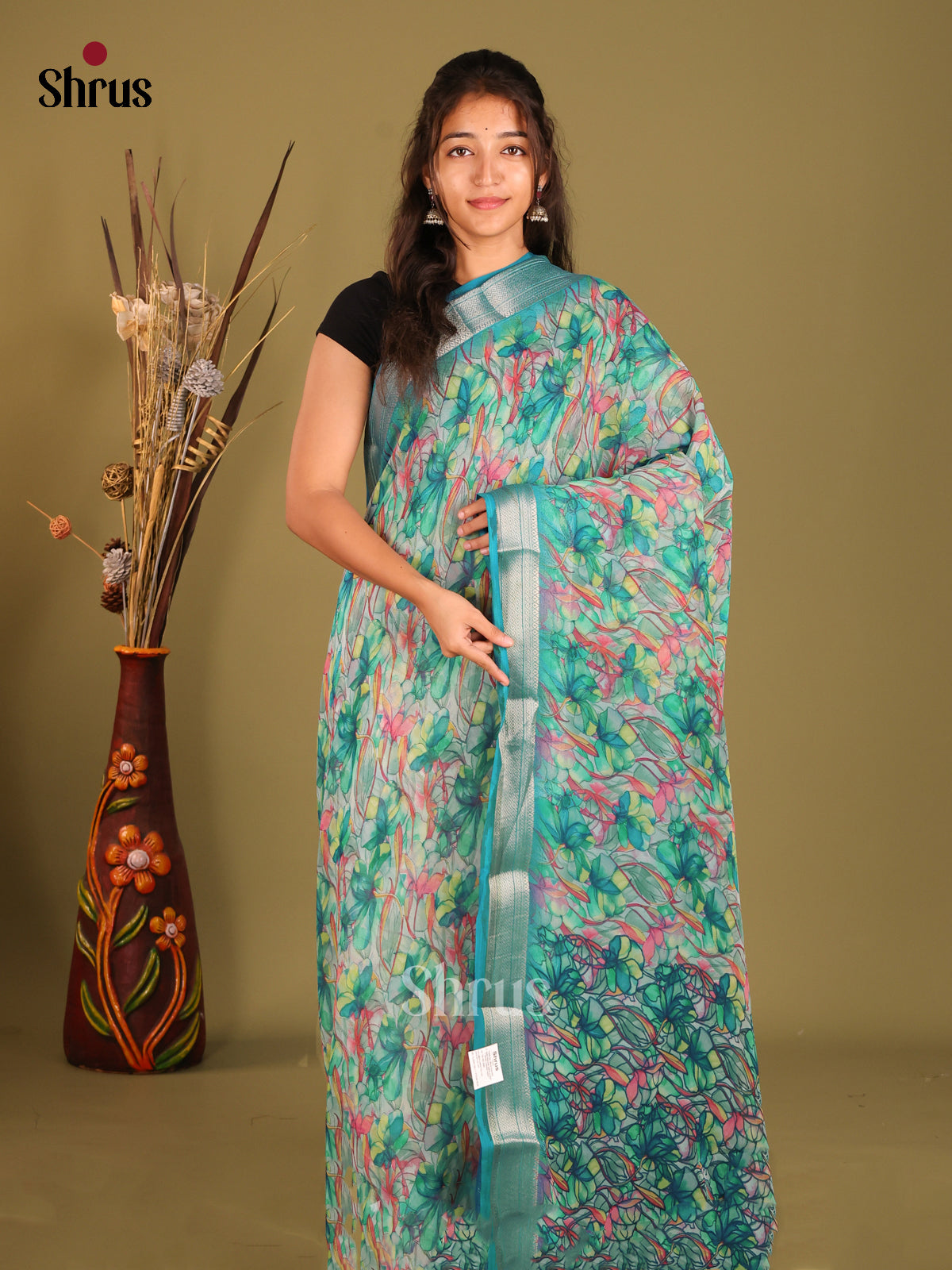 DFS05188 - Semi GeorgetteSaree - Shop on Shrus.com