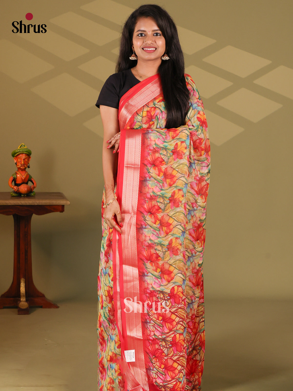 DFS05189 - Semi Mysore silk saree - Shop on Shrus.com