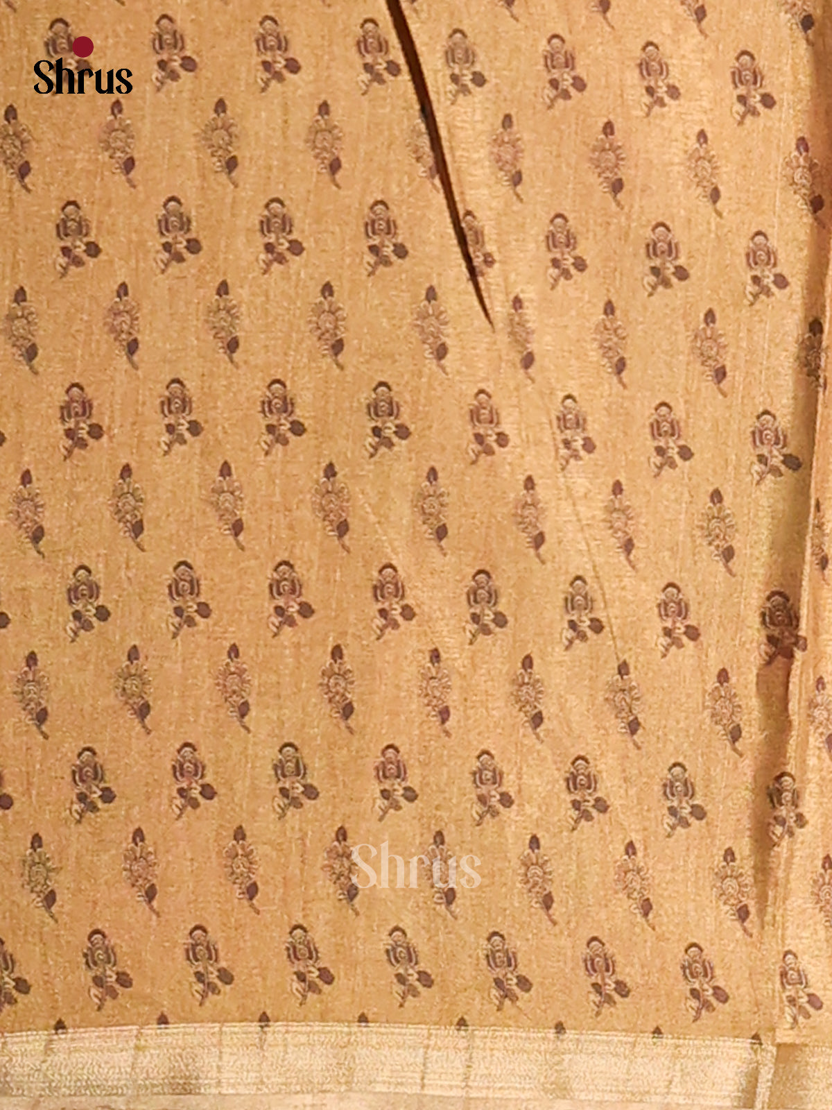 Pink & Cream- Semi Matka Saree - Shop on Shrus.com