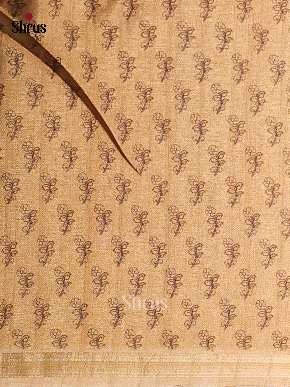 Pink & Cream- Semi Matka Saree - Shop on Shrus.com