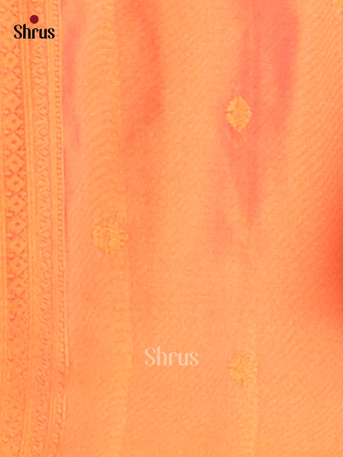 Double Shaded Green & Orange - Semi Soft Silk Saree - Shop on Shrus.com