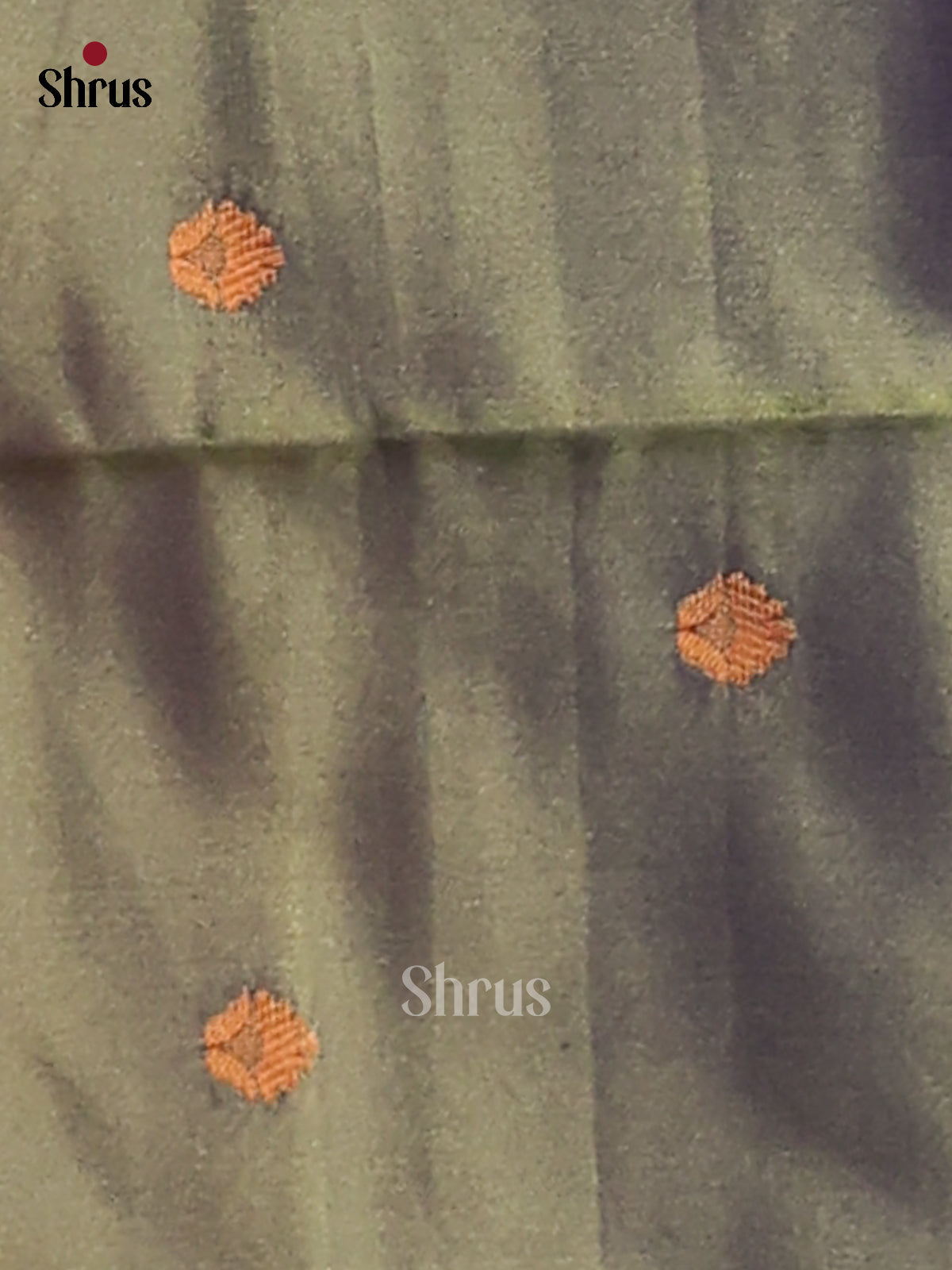 Double Shaded Orange & Green - Semi Softsilk Saree - Shop on Shrus.com