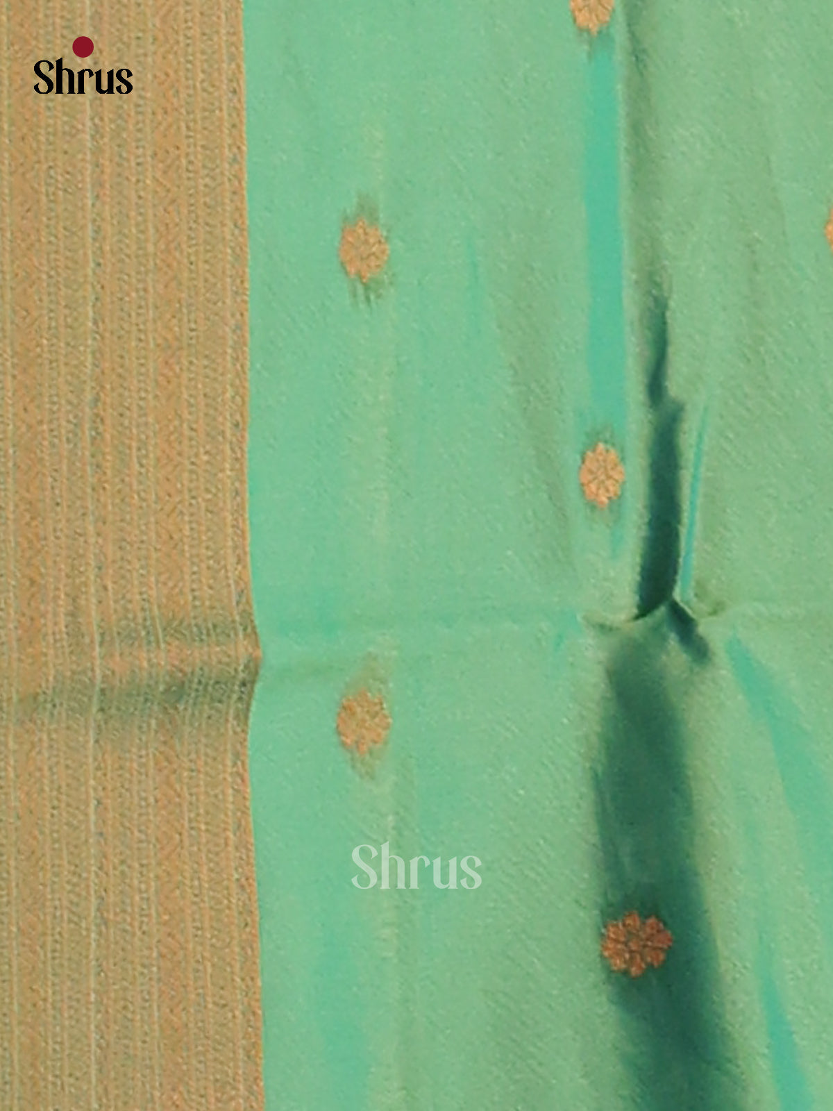 Orange & Green - Semi Softsilk saree - Shop on Shrus.com