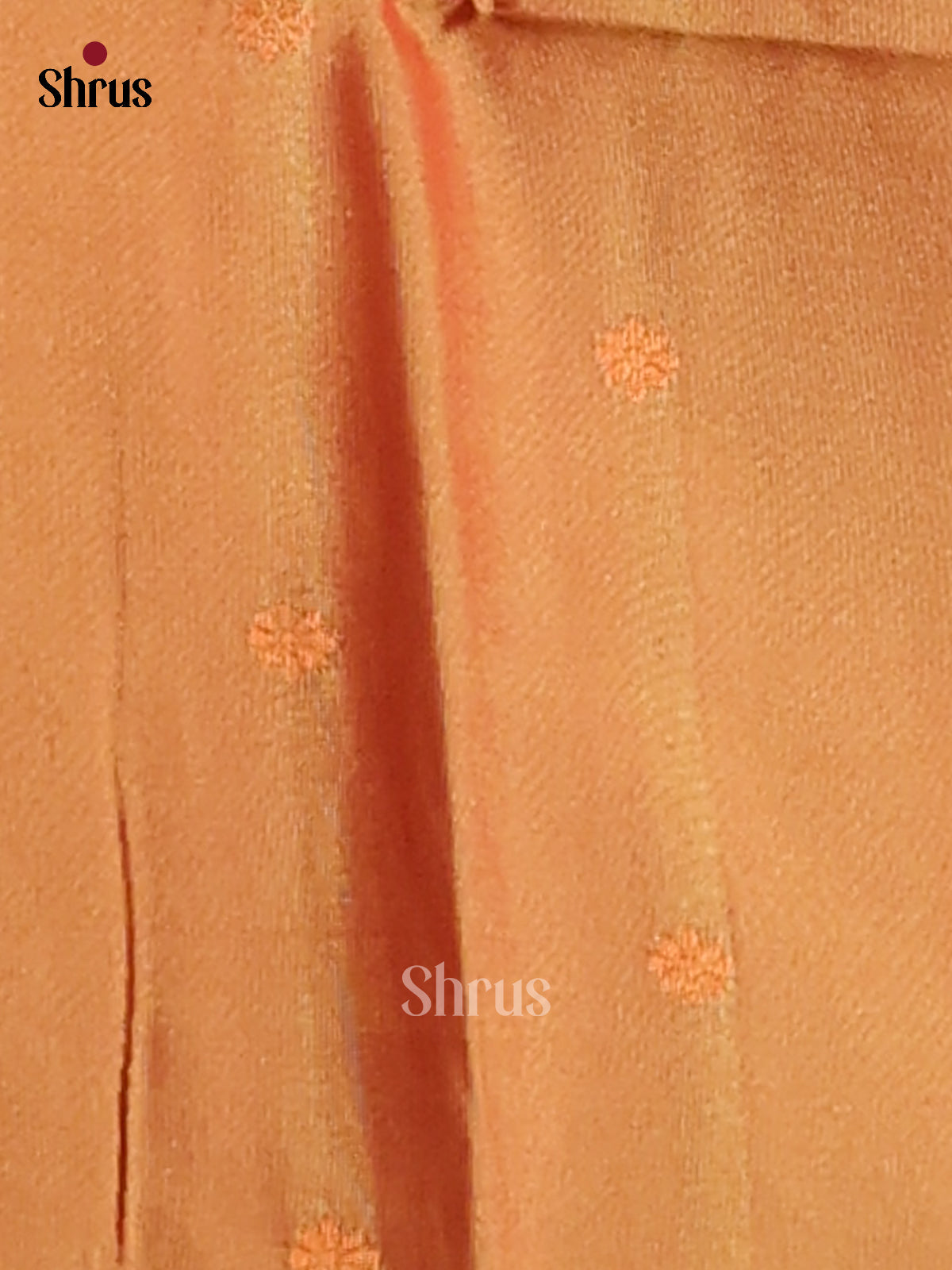 Green & Orange - Semi Softsilk Saree - Shop on Shrus.com