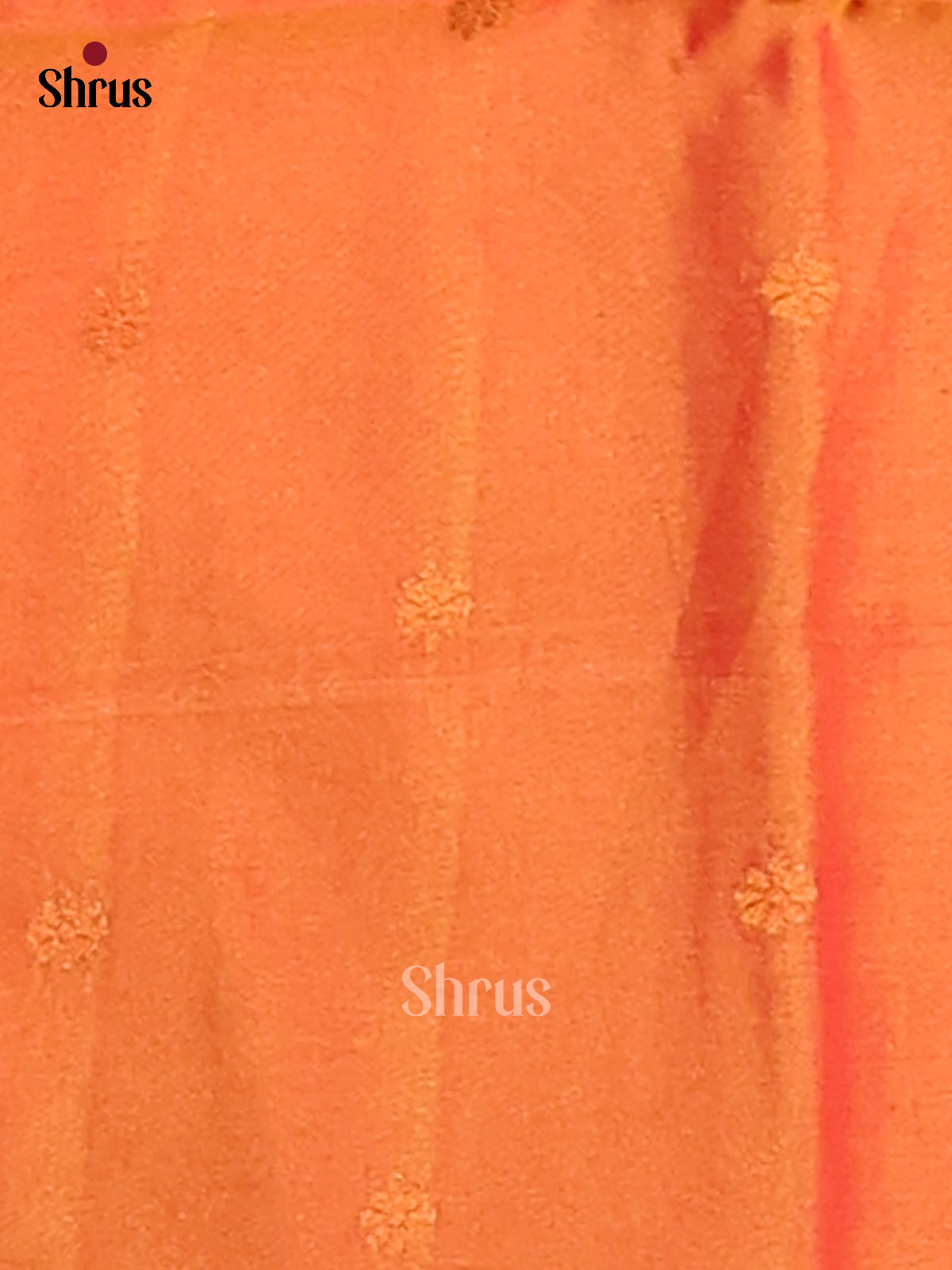 Green & Orange - Semi Softsilk Saree - Shop on Shrus.com